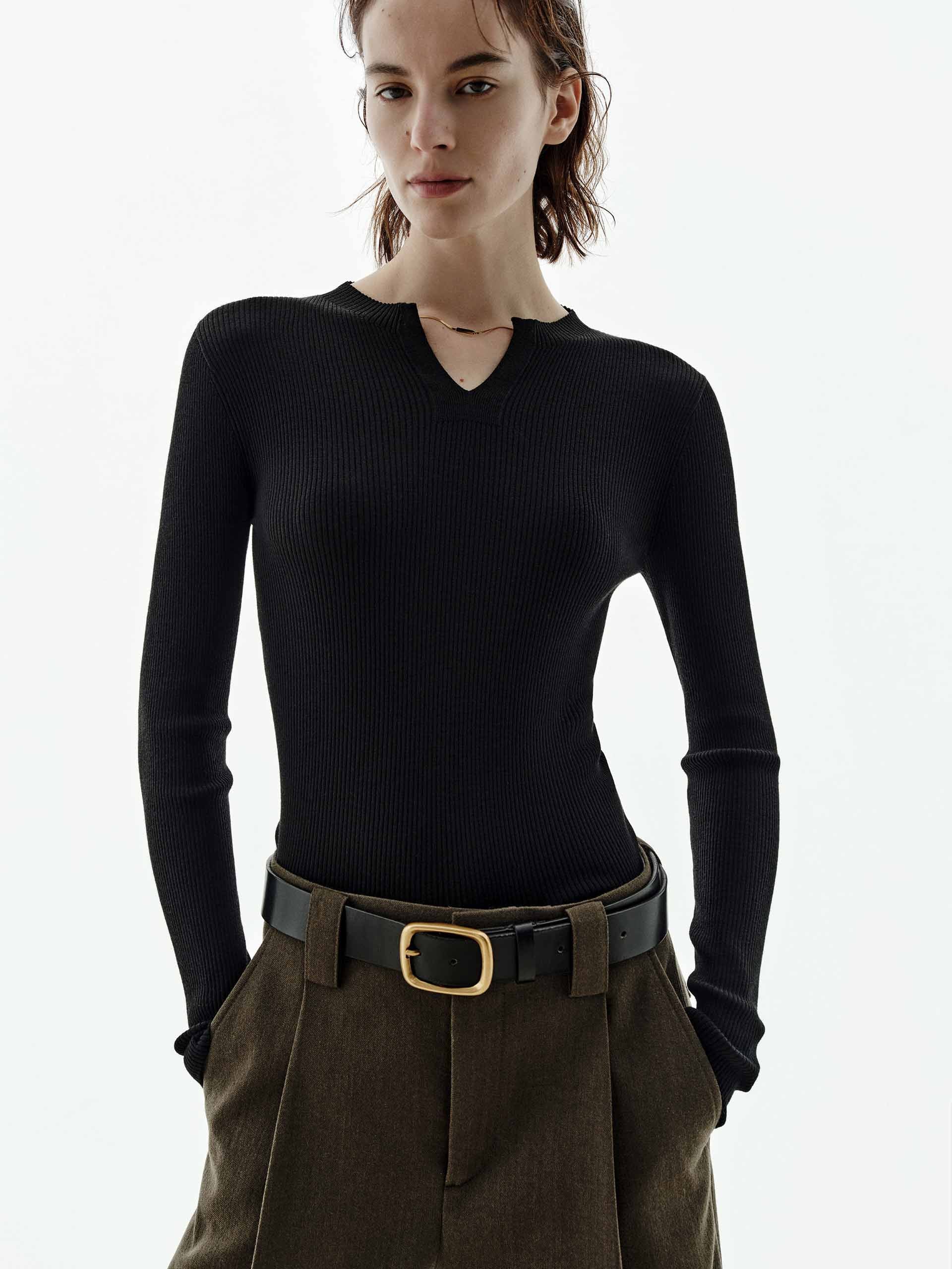 Chain Detail Wool Sweater