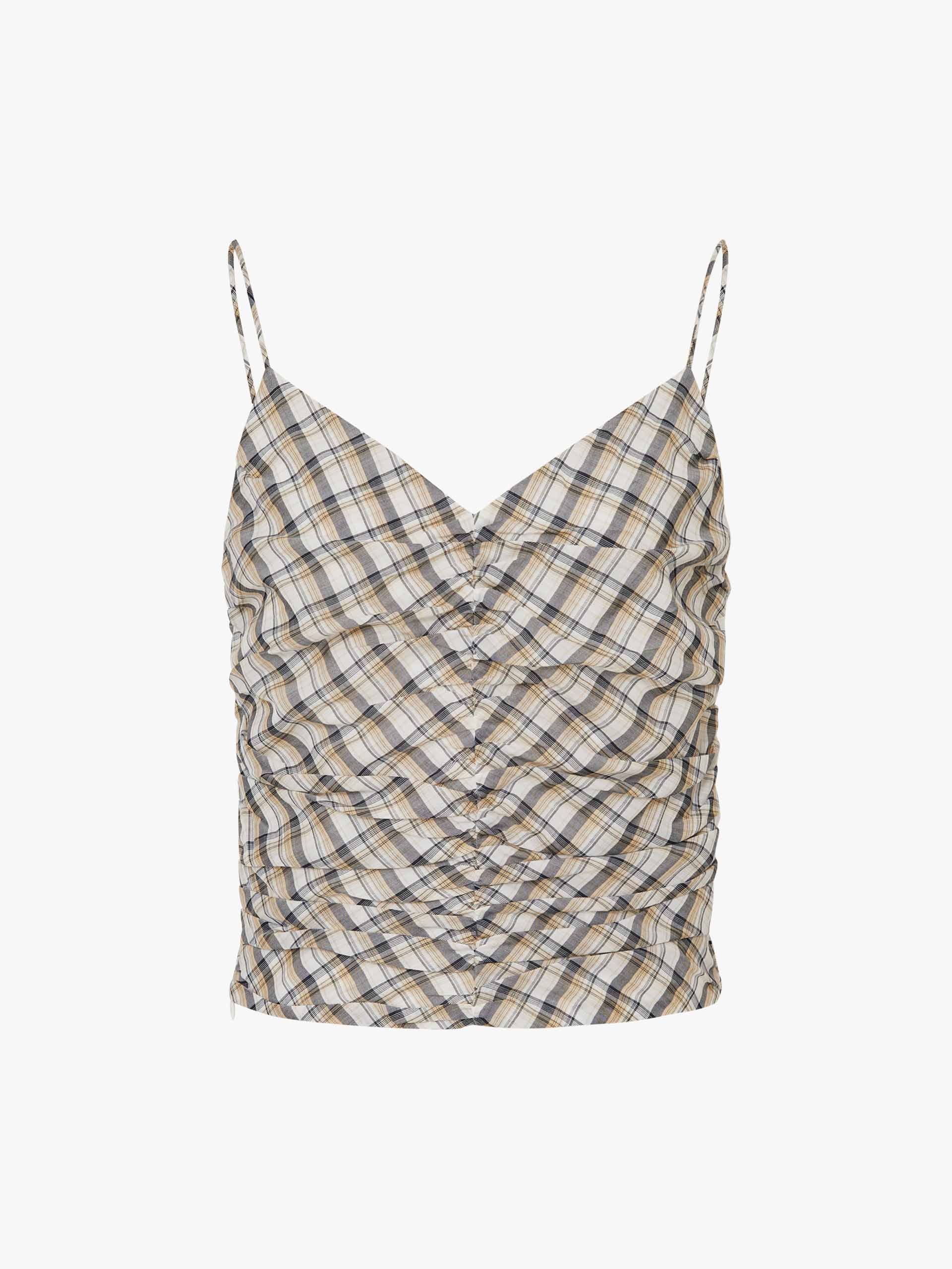 Checked V-neck Cami Top - Image 5