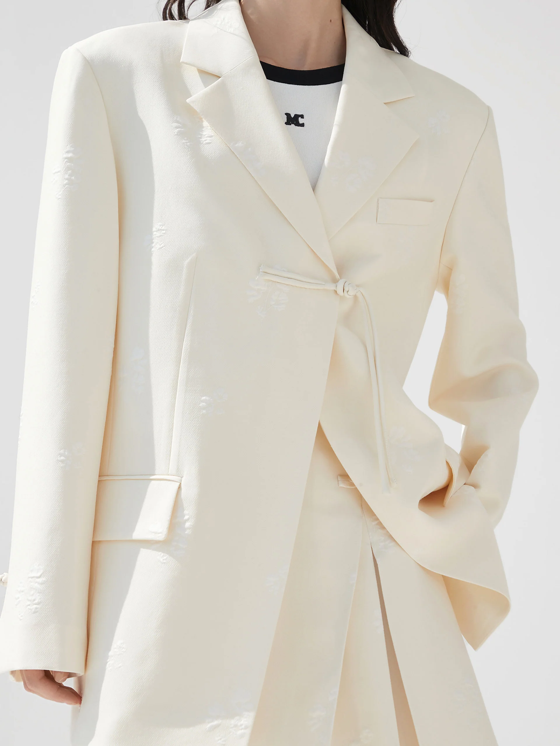Cheongsam Buckle Wool Blend Blazer - Image 5