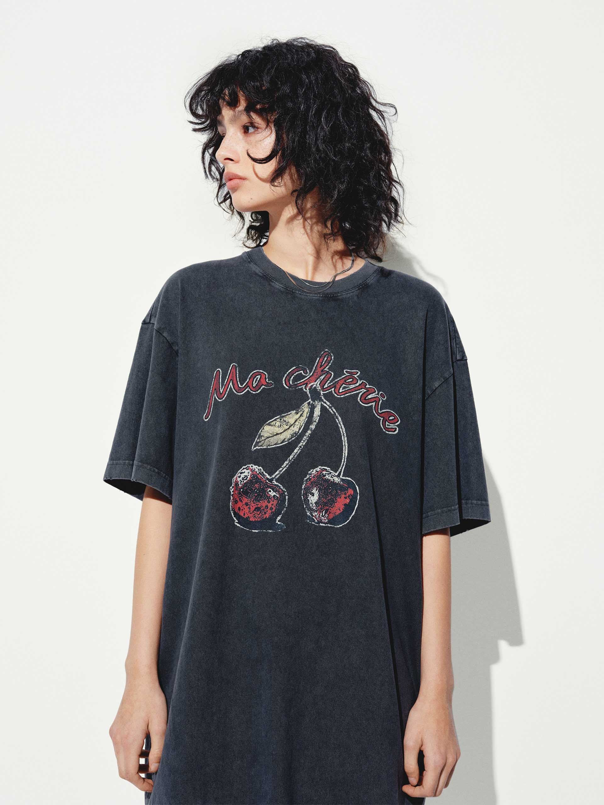 Cherry Cotton Loose Dress - Image 8
