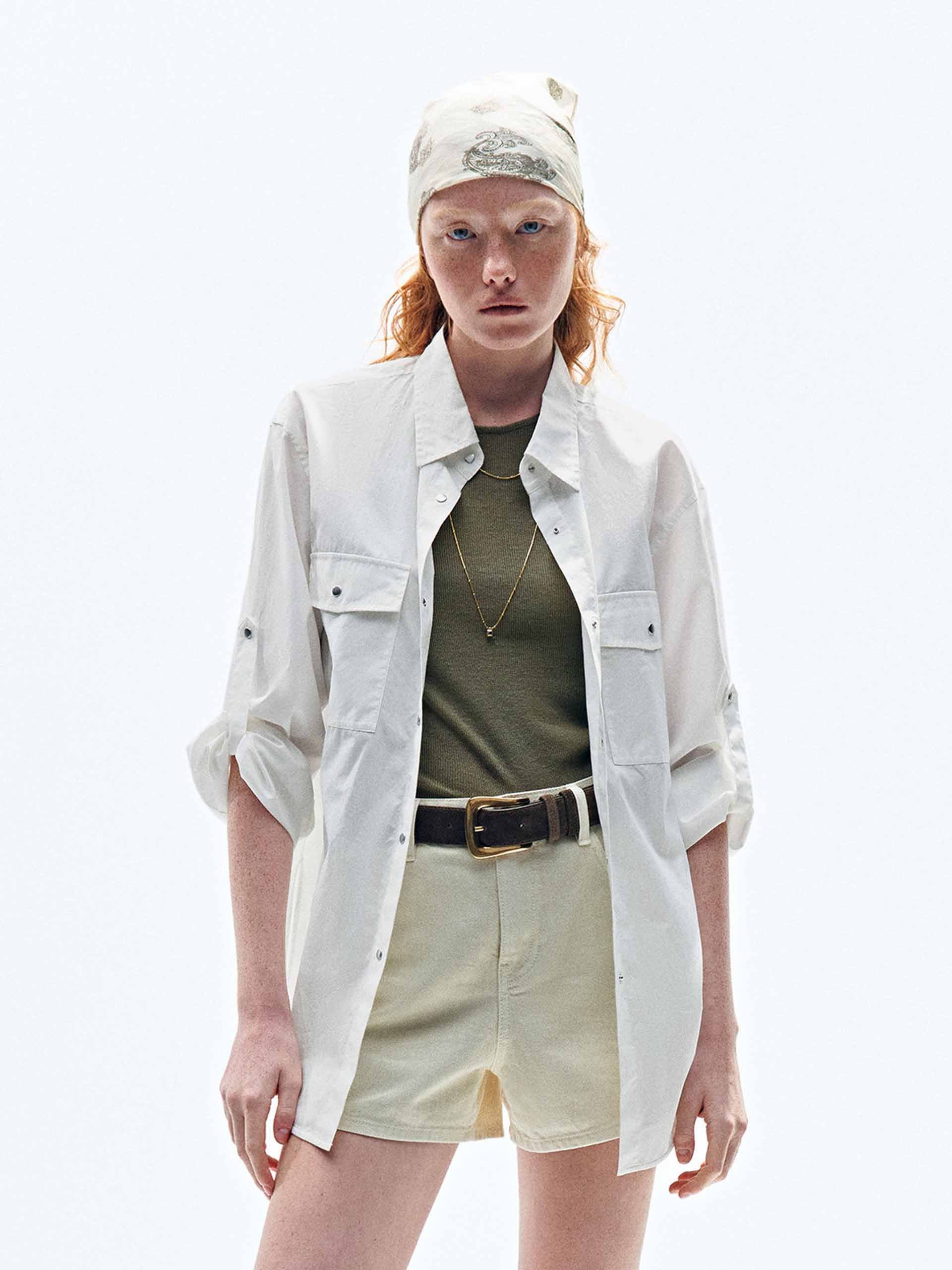 Chest Pocket Cotton Shirt - Image 7