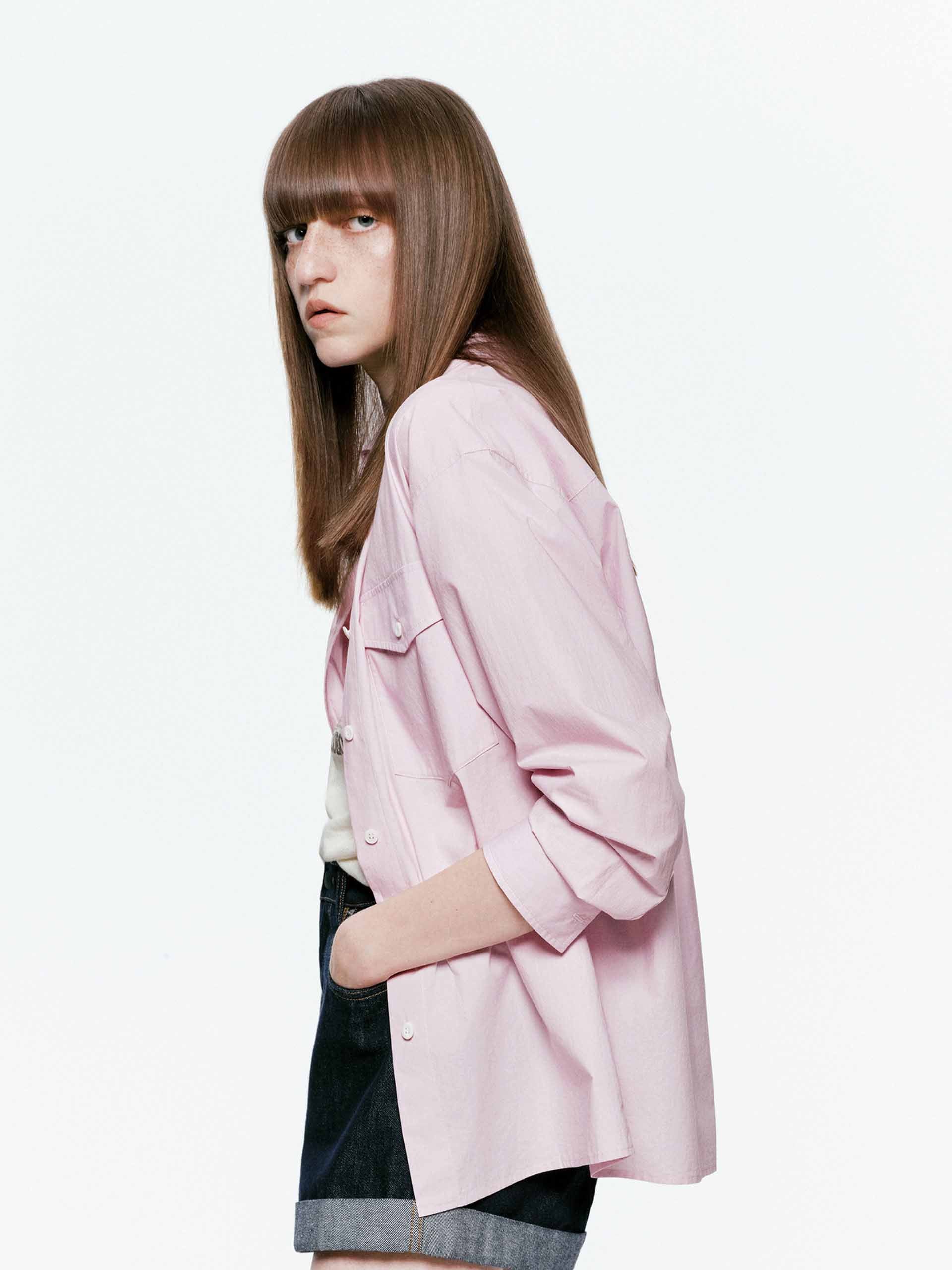 Chest Pocket Cotton Shirt - Image 6