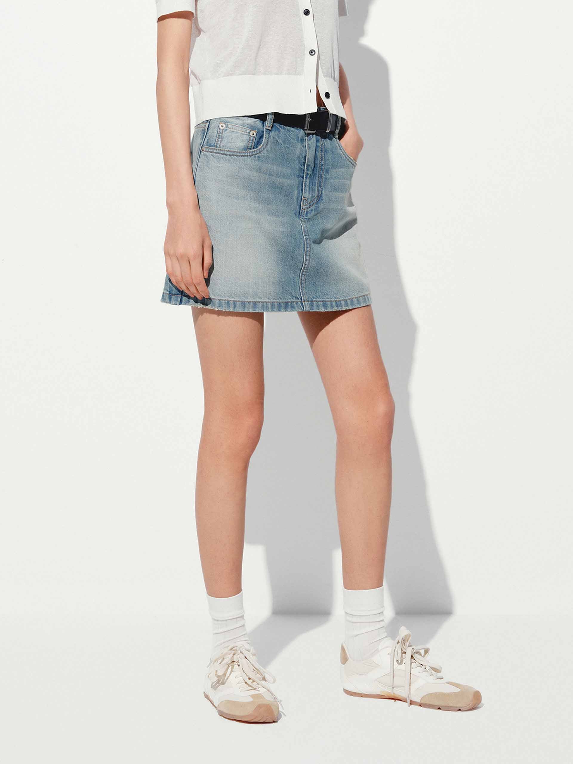 Classic Cotton Denim Skort - Image 6
