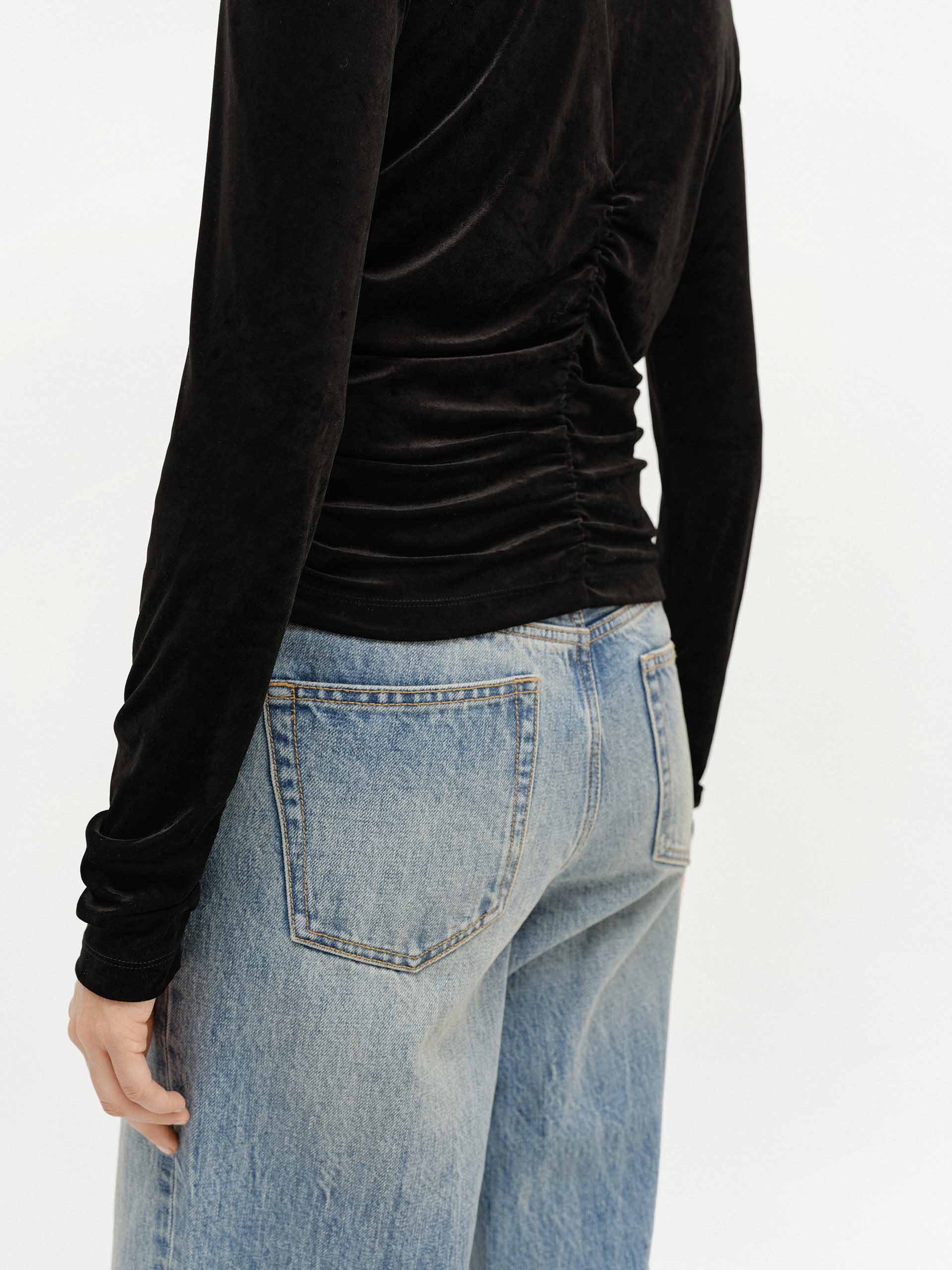 Close Fit Velvet Top - Image 8