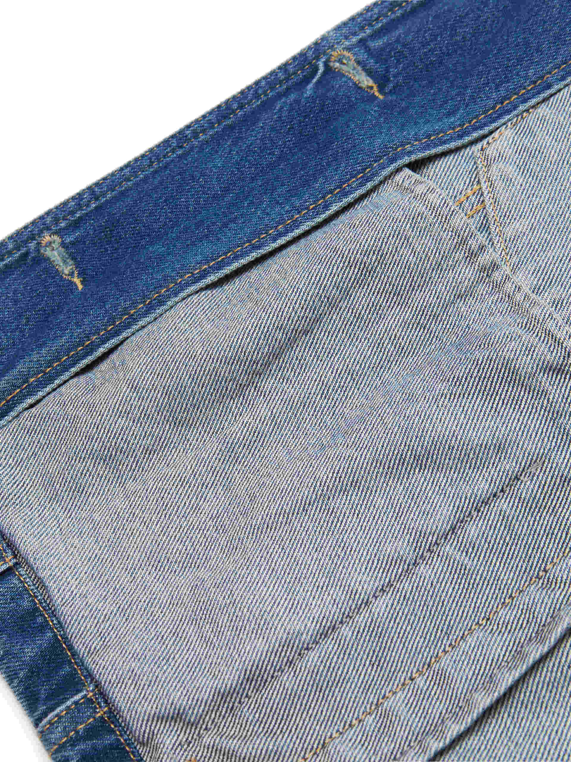 Collarless Denim Jacket - Image 6