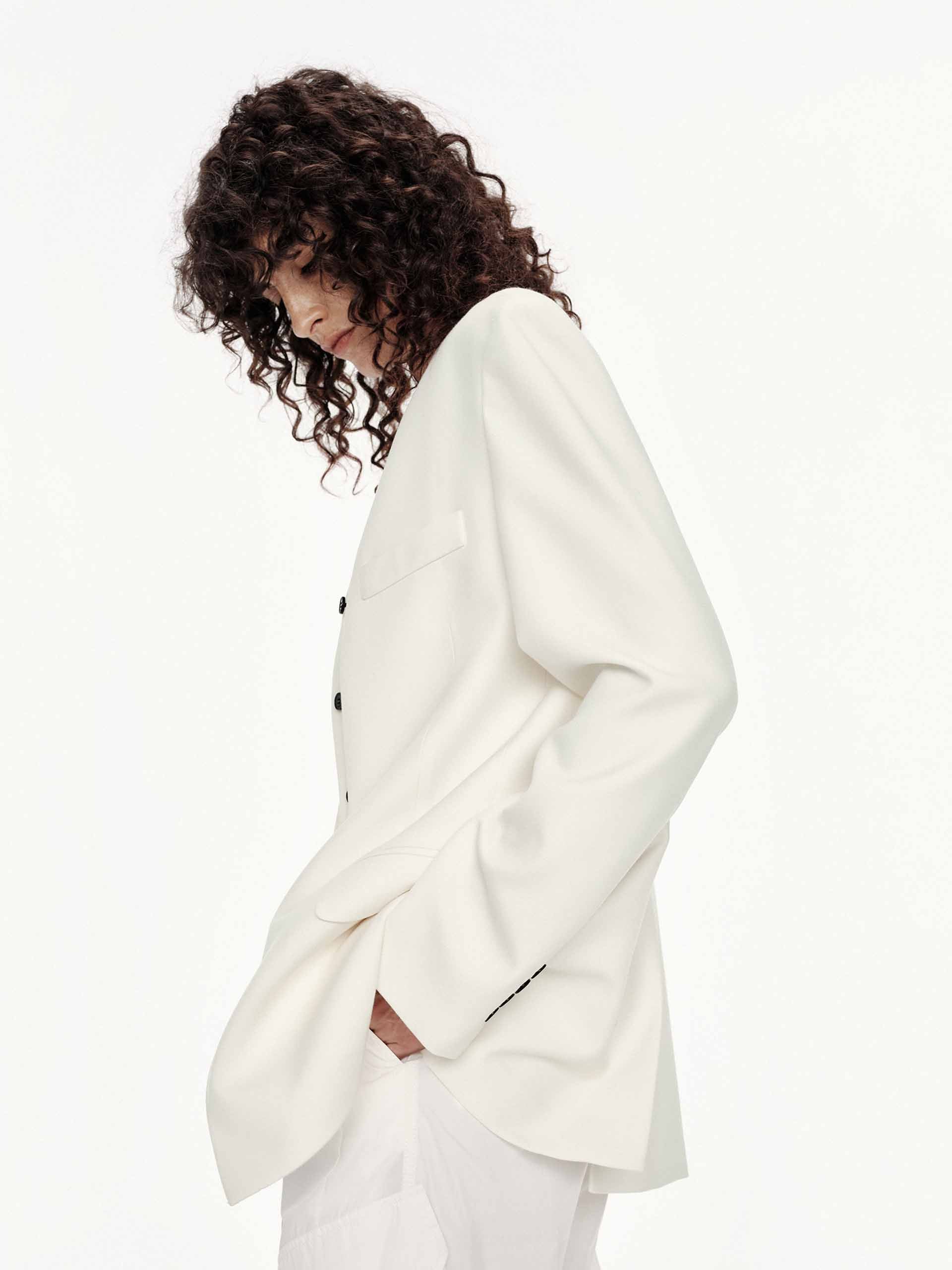 Collarless Layered Blazer - Image 3
