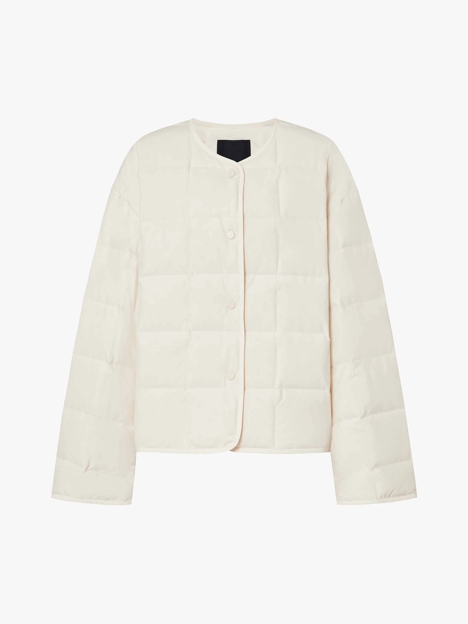Collarless Quilted Puffer Jacket - Image 5