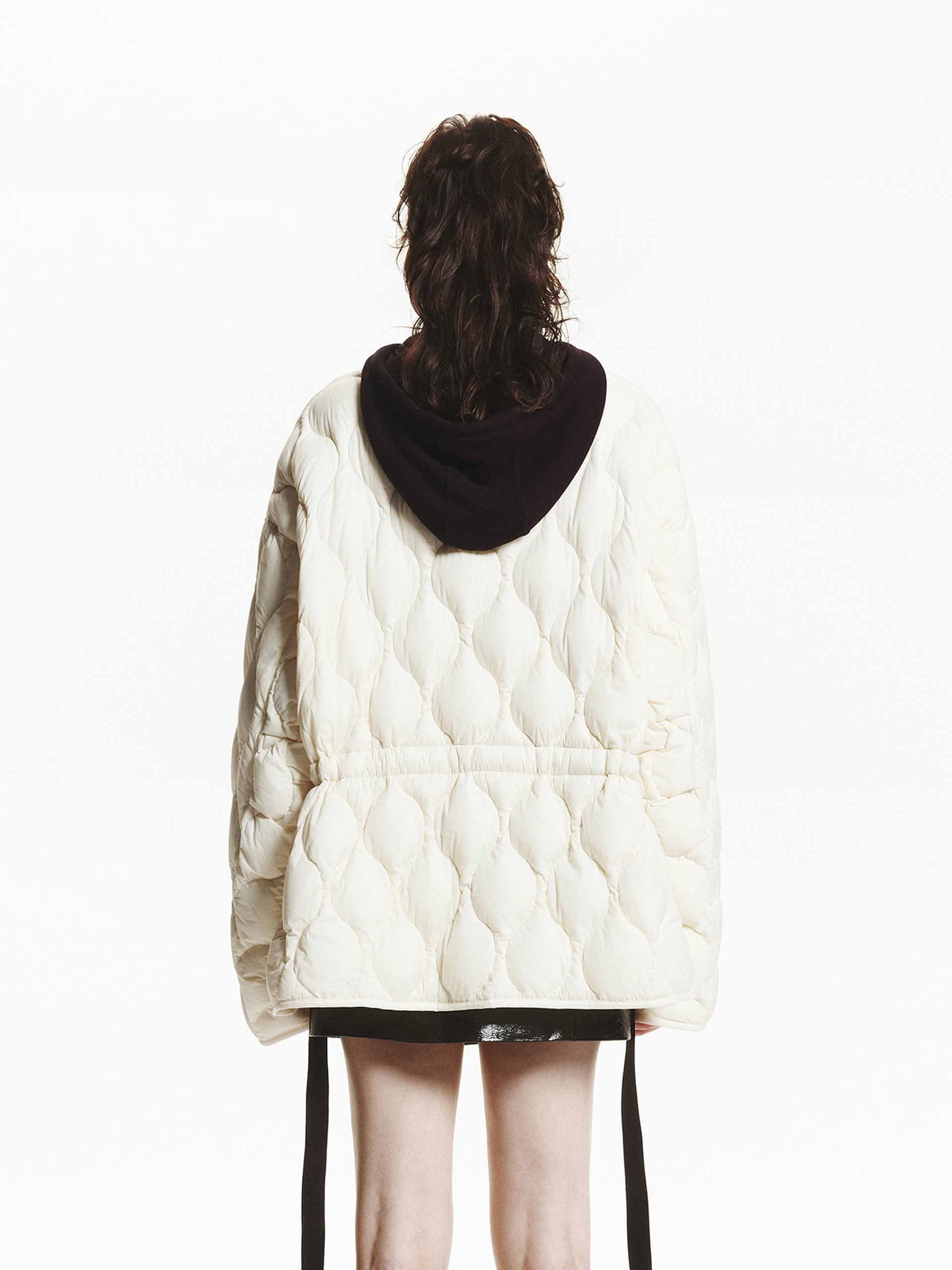 Collarless Quilted Tie Jacket - Image 3