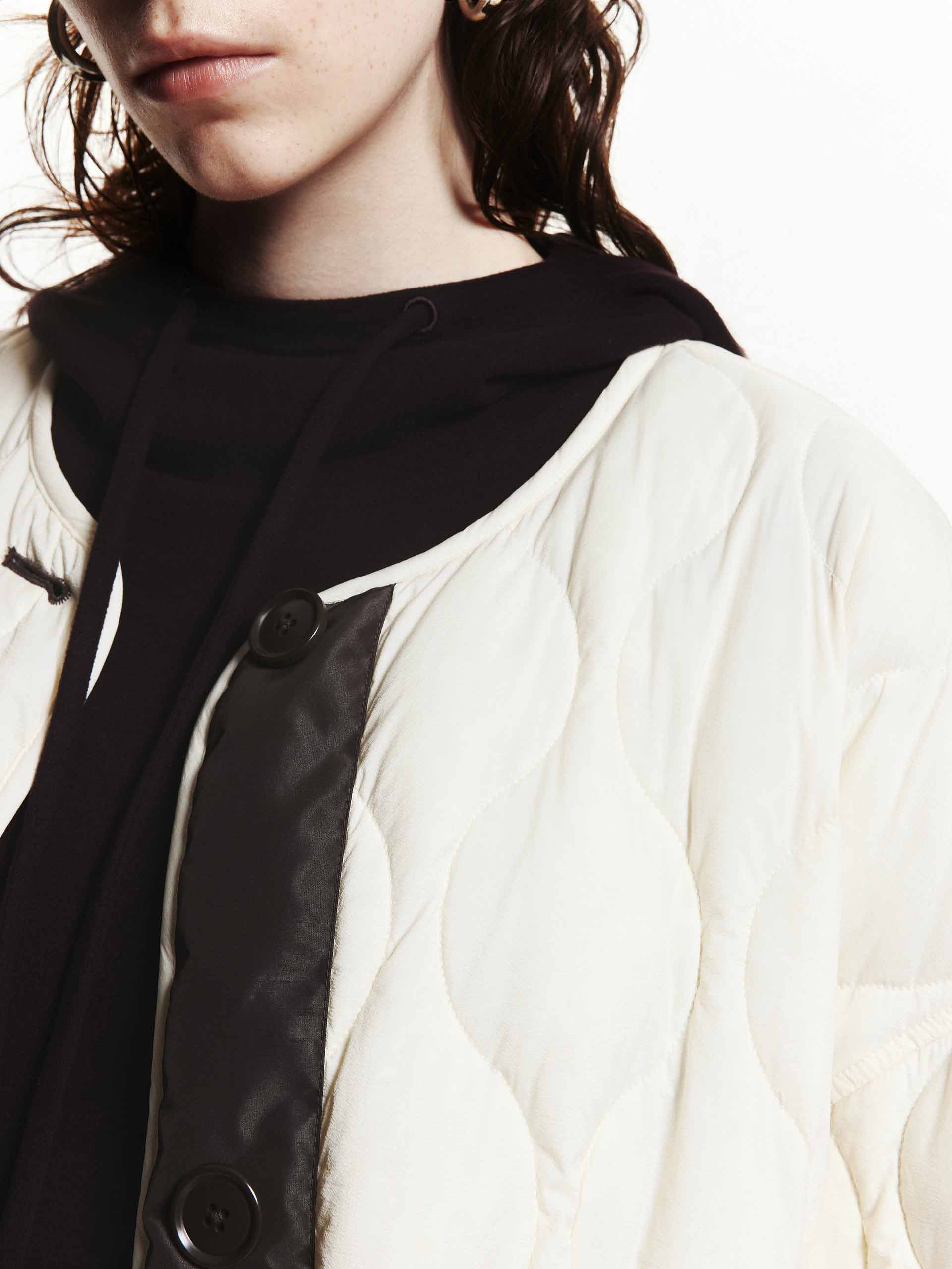 Collarless Quilted Tie Jacket - Image 8