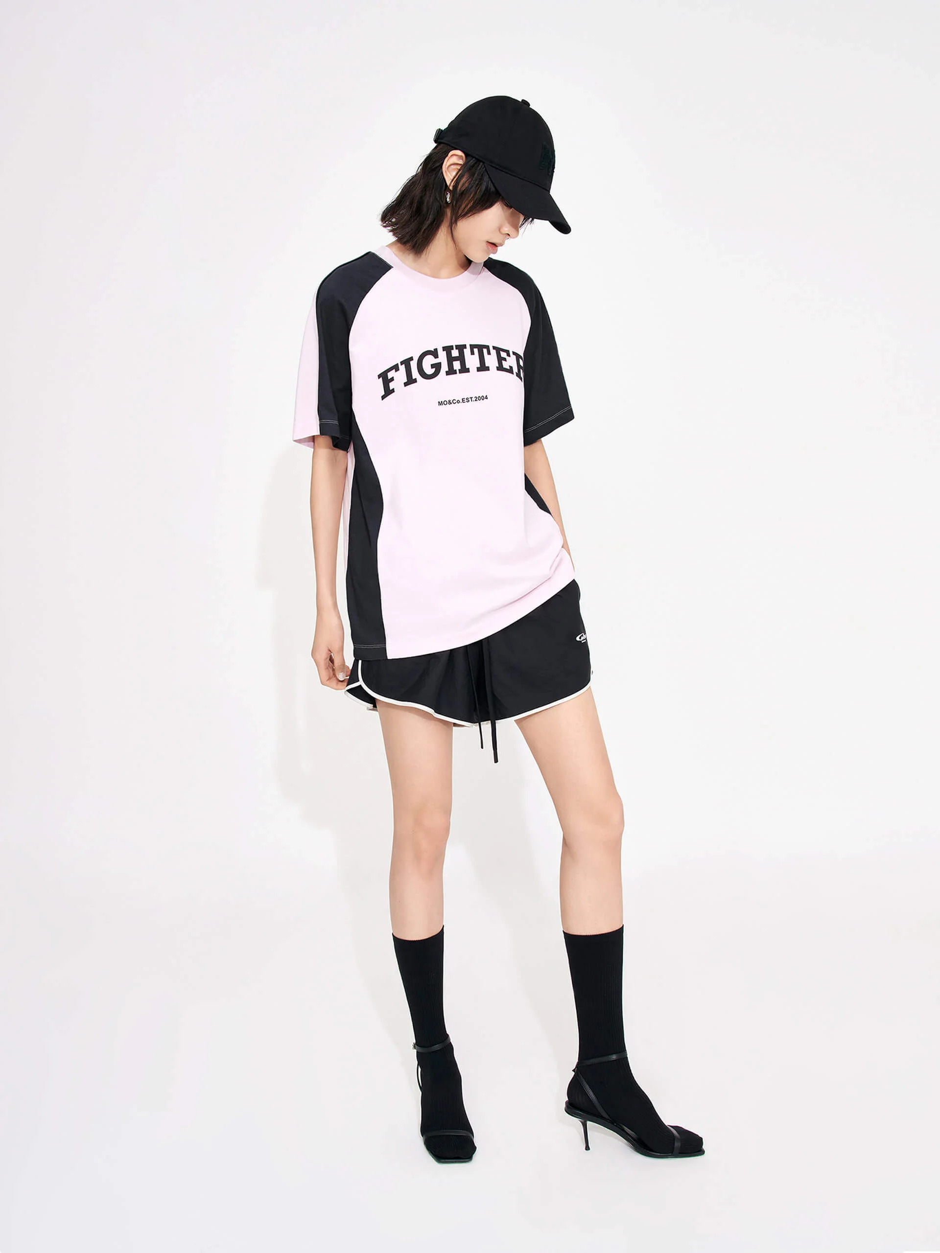 Color Block Letter Print T-shirt - Image 8