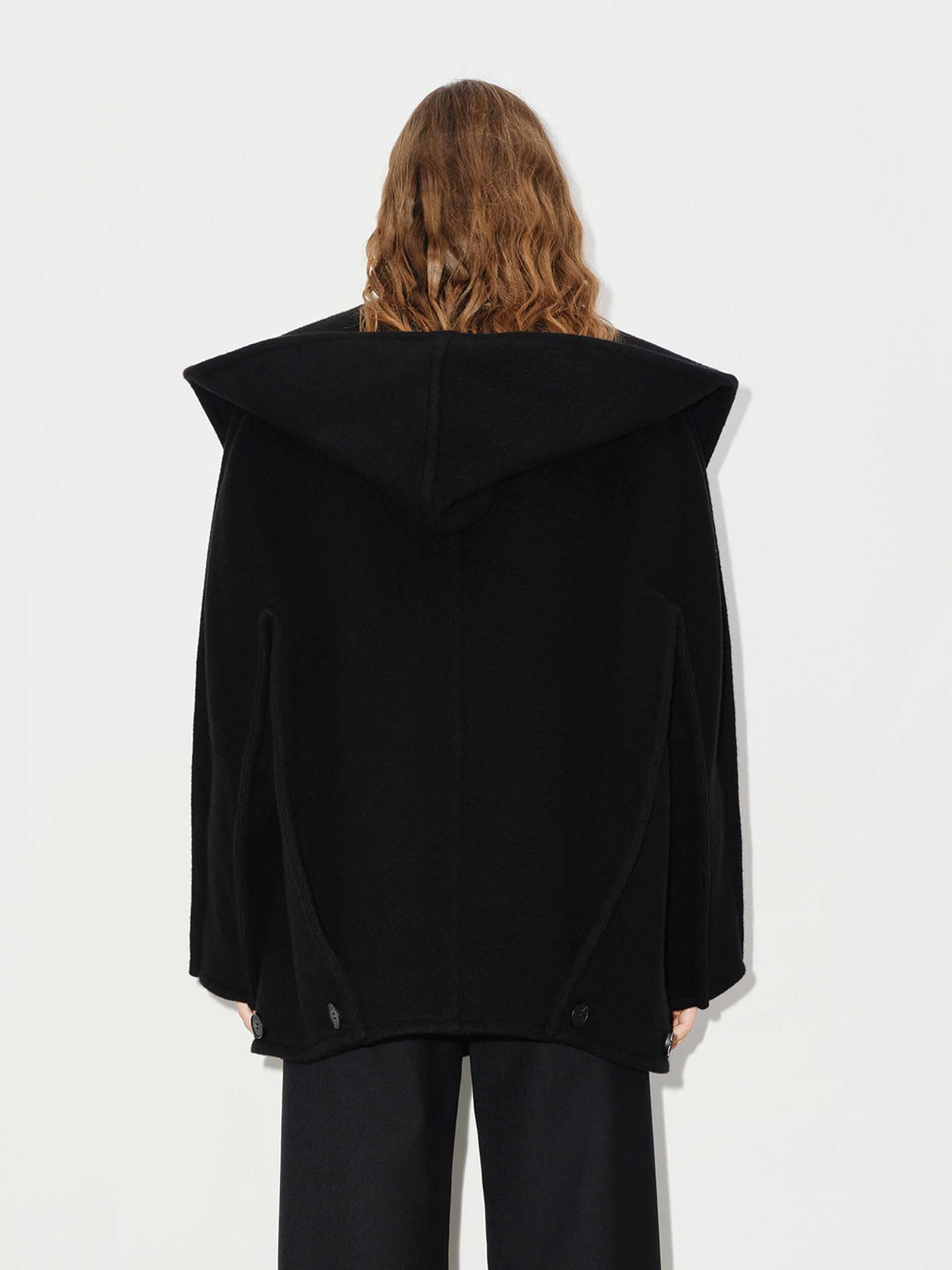 Comfy Wool Hood Coat - Image 3