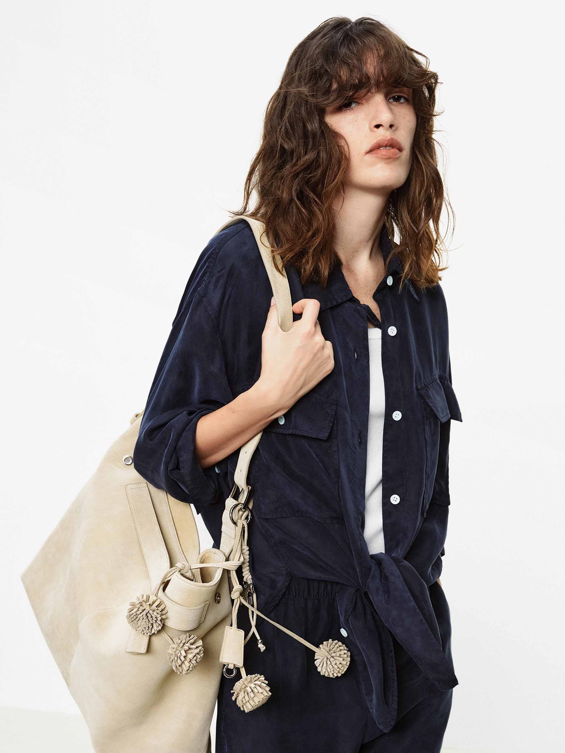 Contrast Button Lapel Shirt - Image 3
