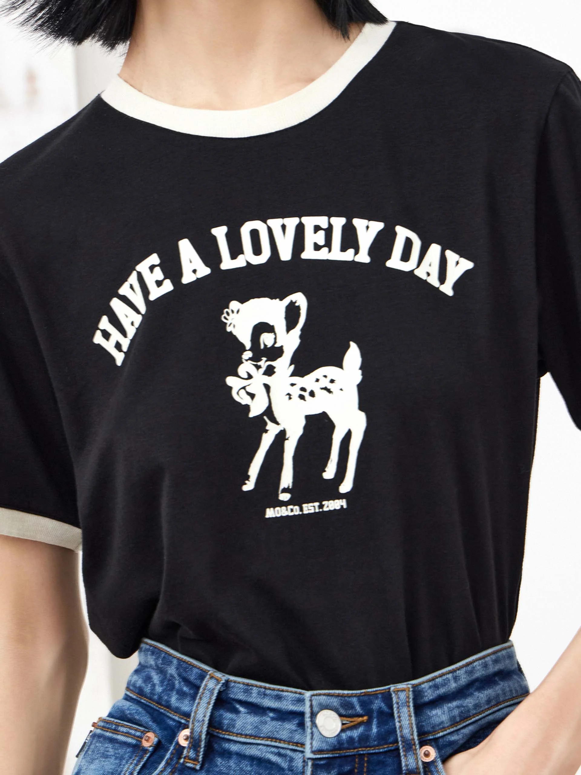Contrast Cartoon Print T-shirt - Image 12