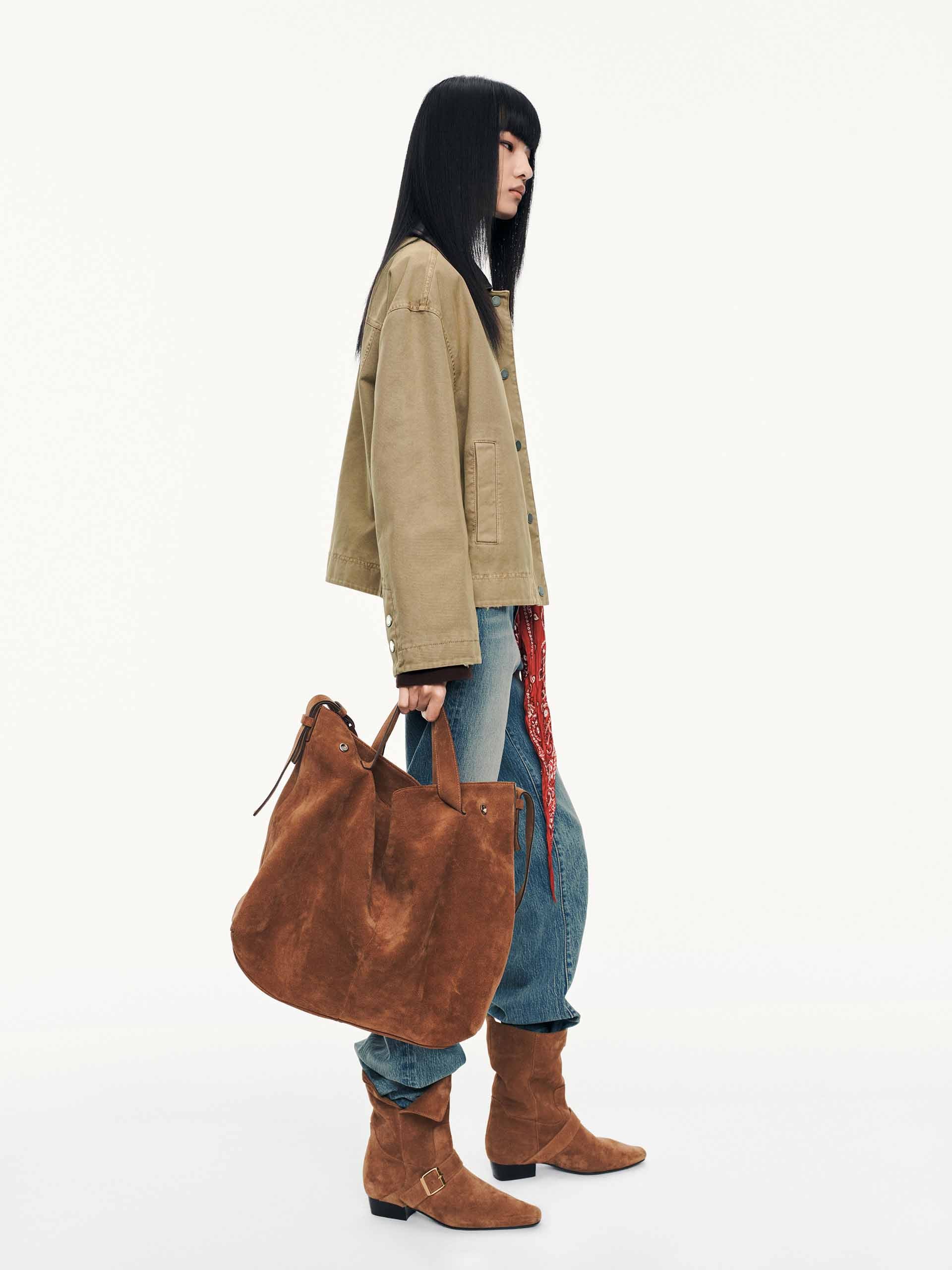 Contrast Collar Cotton Coat - Image 2