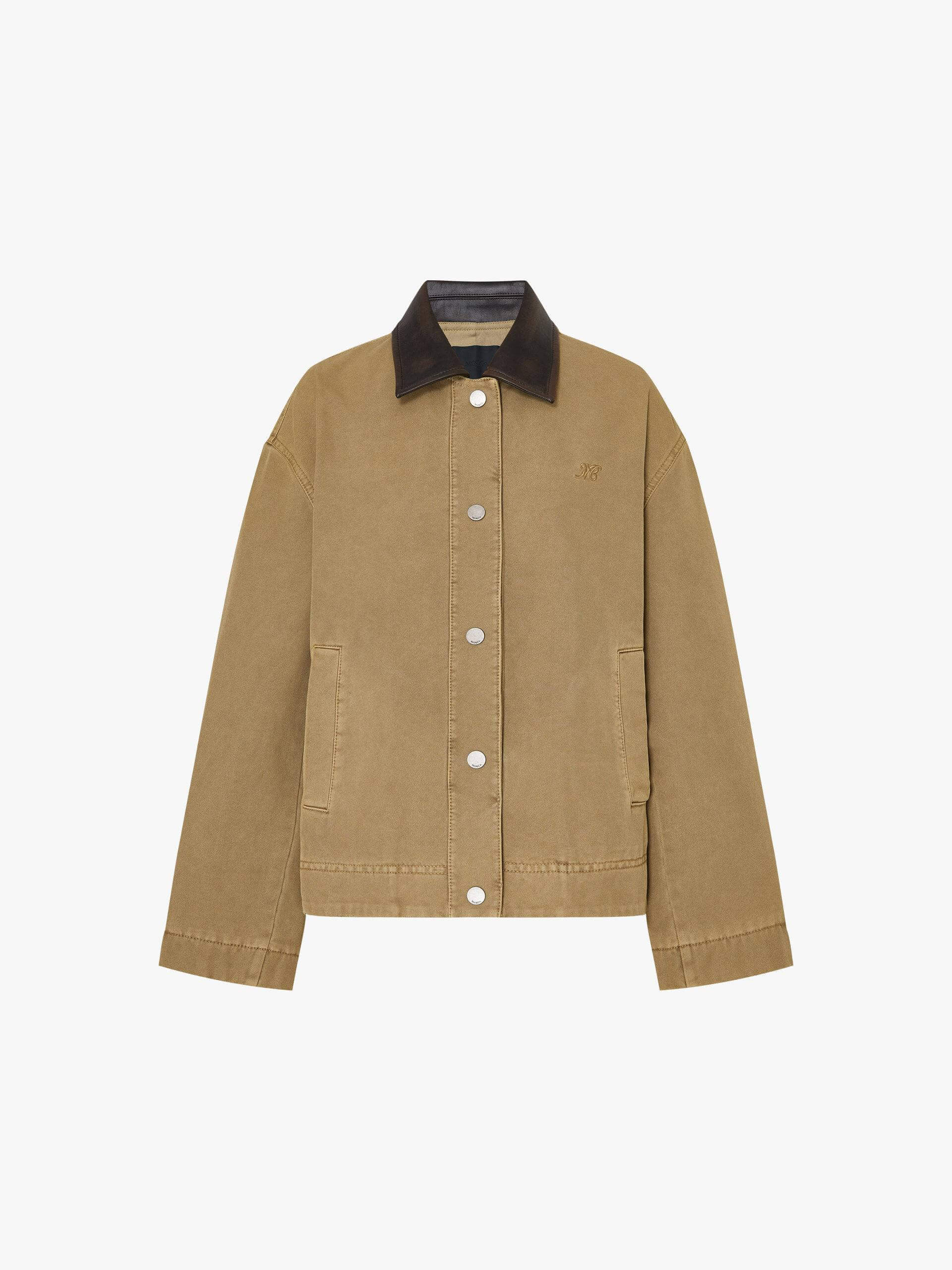 Contrast Collar Cotton Coat - Image 5