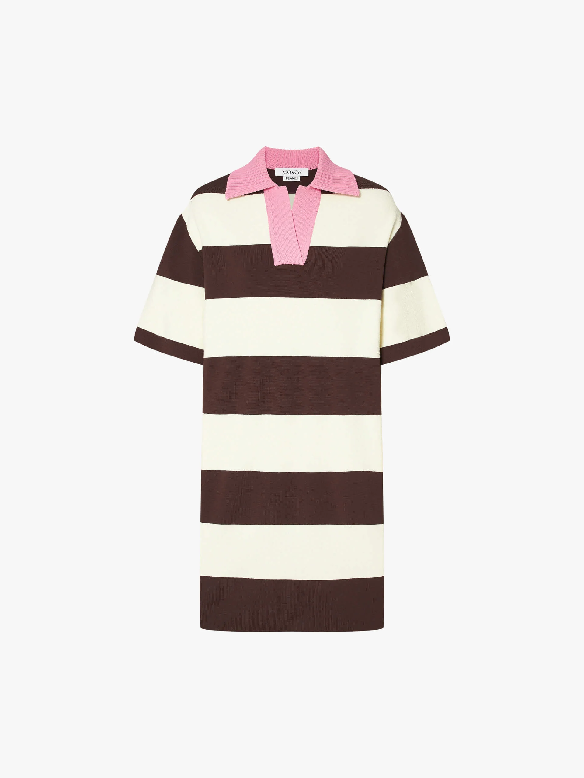 Contrast Collar Striped Dress - Image 12