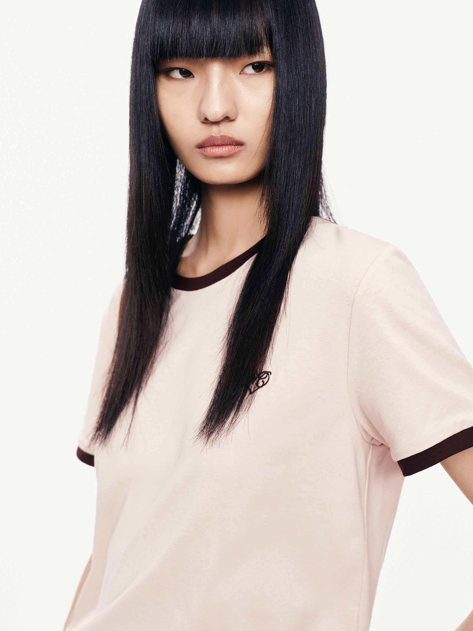 Contrast Color Knitted T-shirt - Image 7