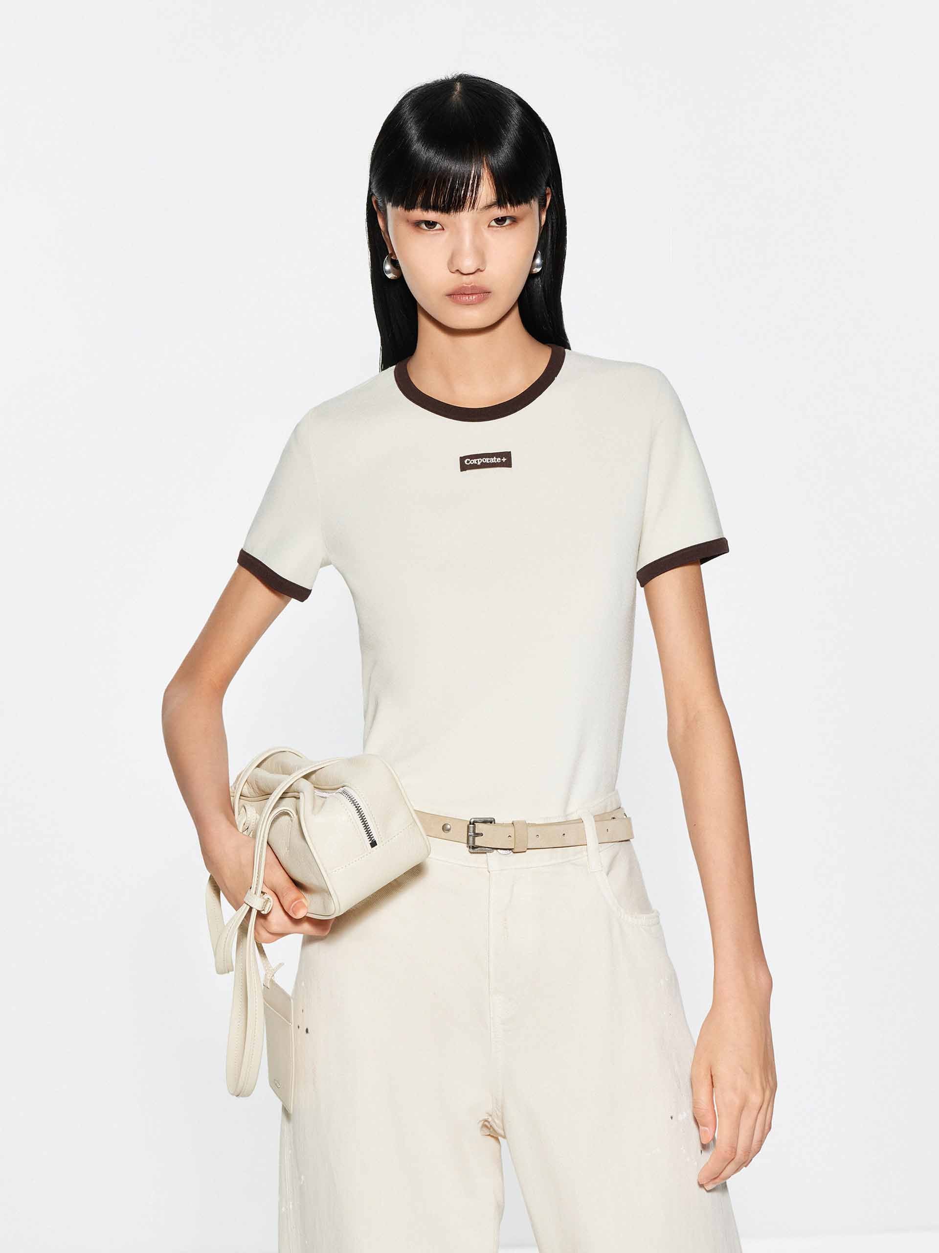 Contrast Color Round Neck Top - Image 16