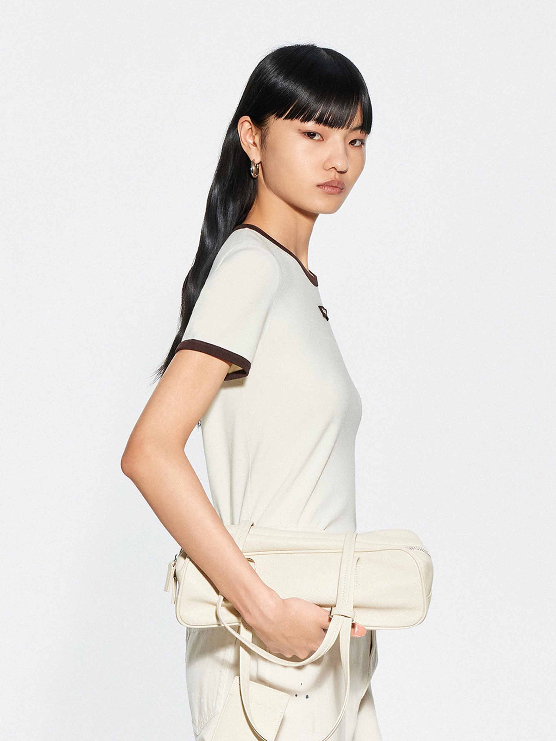 Contrast Color Round Neck Top - Image 21