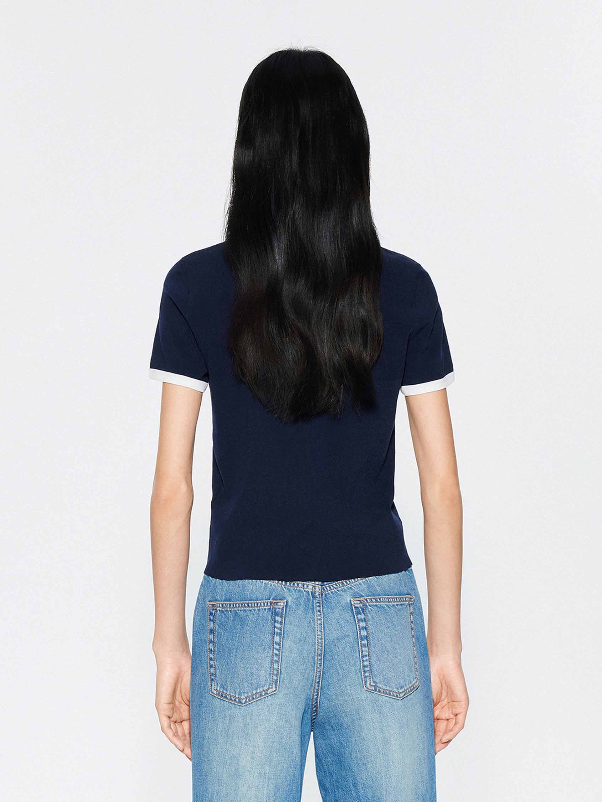 Contrast Color Round Neck Top - Image 6