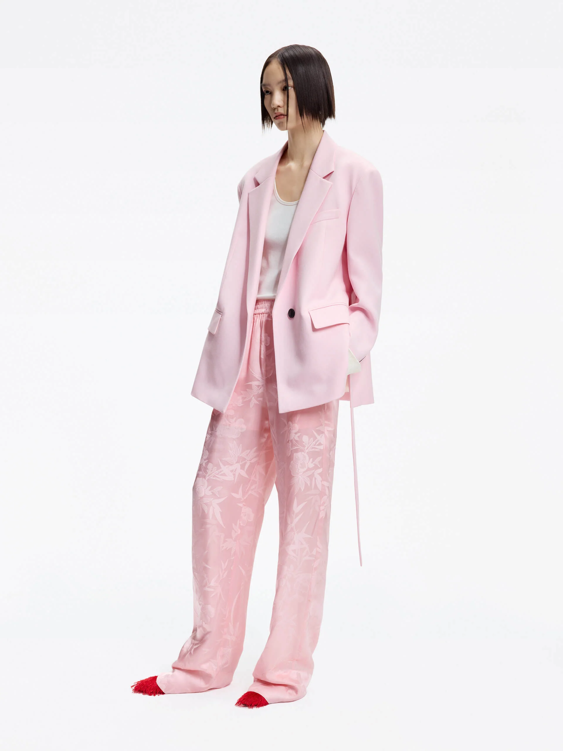 Contrast Cuffs Tailored Blazer - Image 10