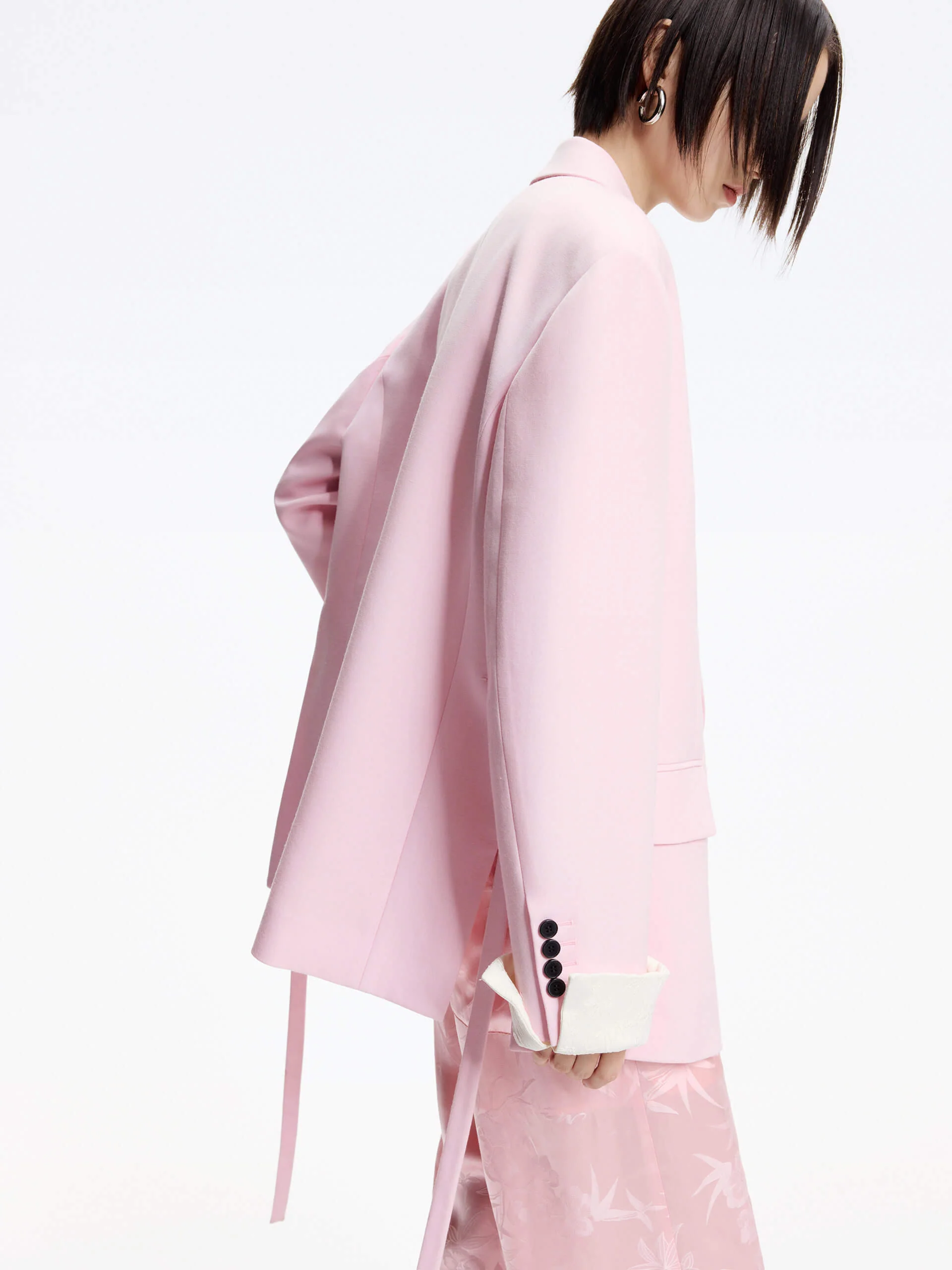 Contrast Cuffs Tailored Blazer - Image 14