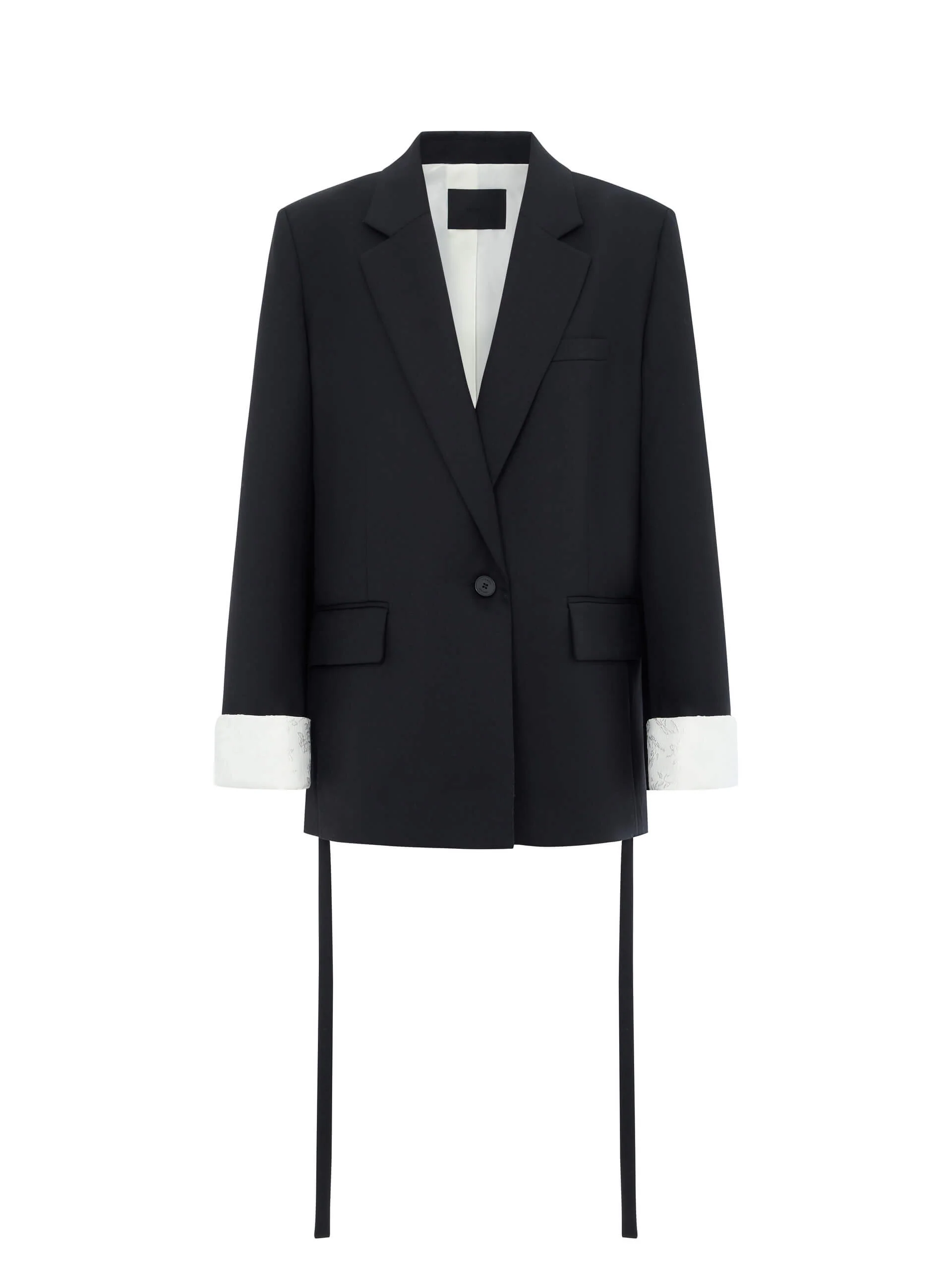 Contrast Cuffs Tailored Blazer - Image 5