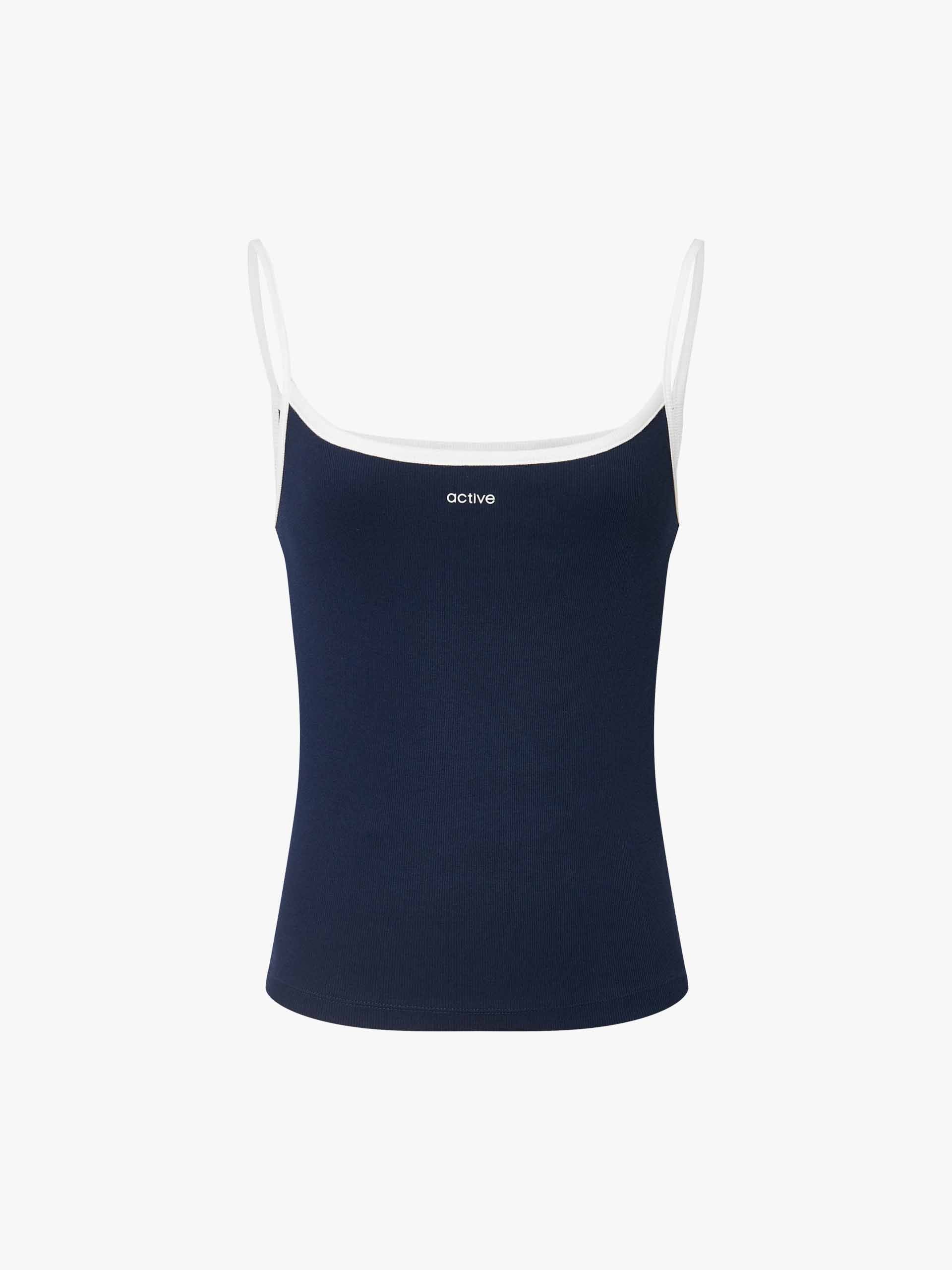 Contrast Detail Cotton Tank Top - Image 5