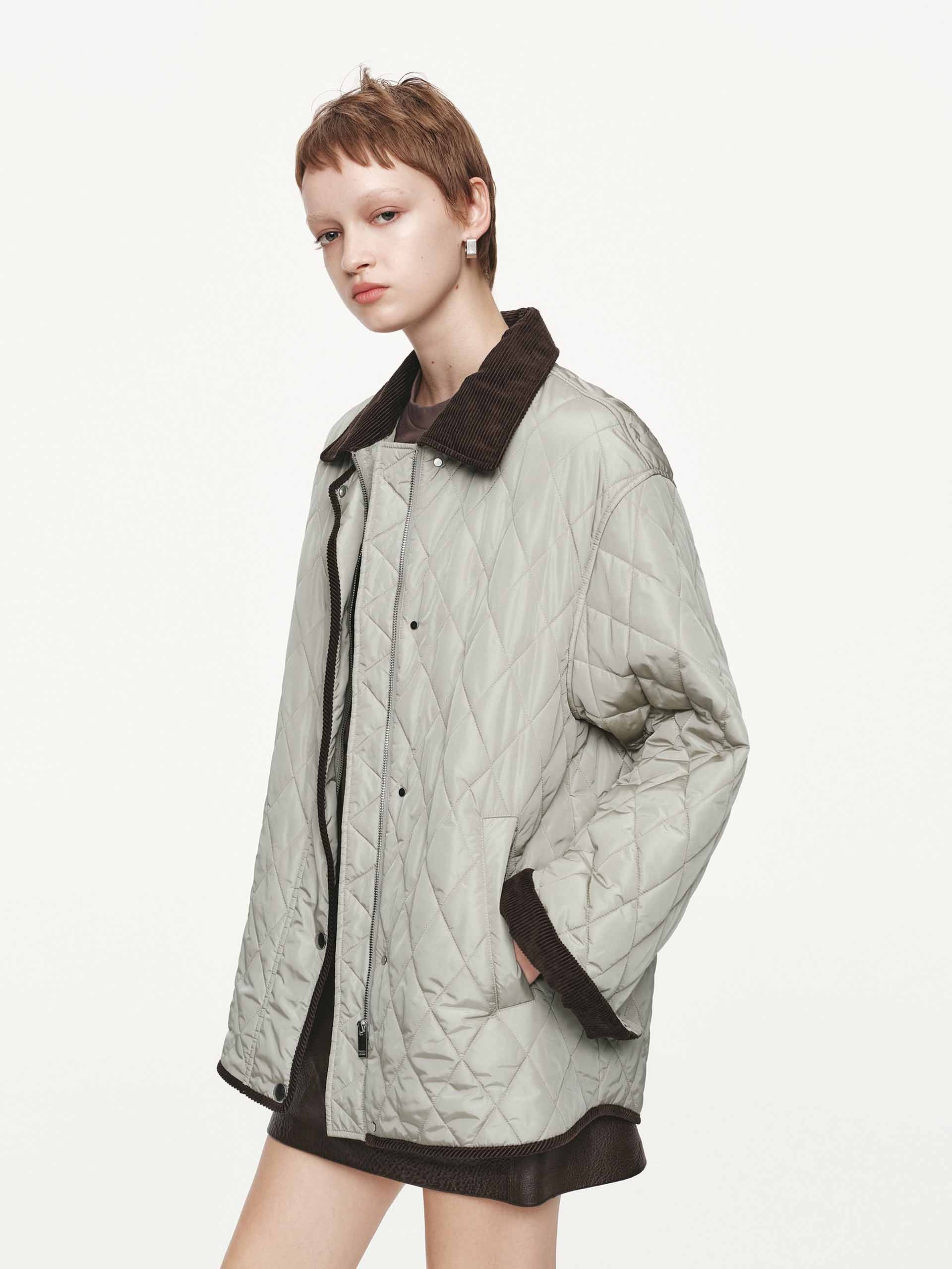 Contrast Detail Quilted Down Jacket - Image 3
