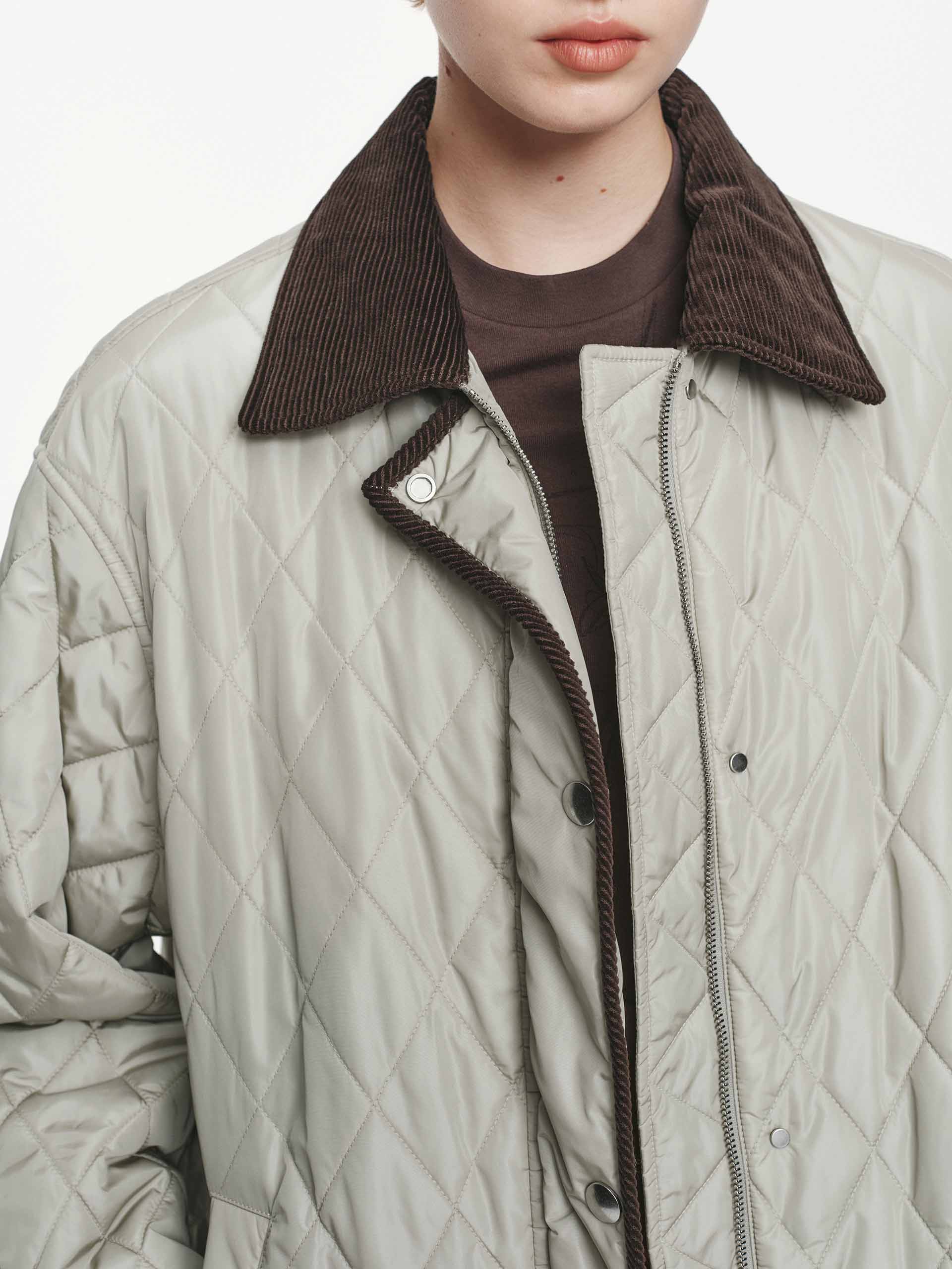 Contrast Detail Quilted Down Jacket - Image 7