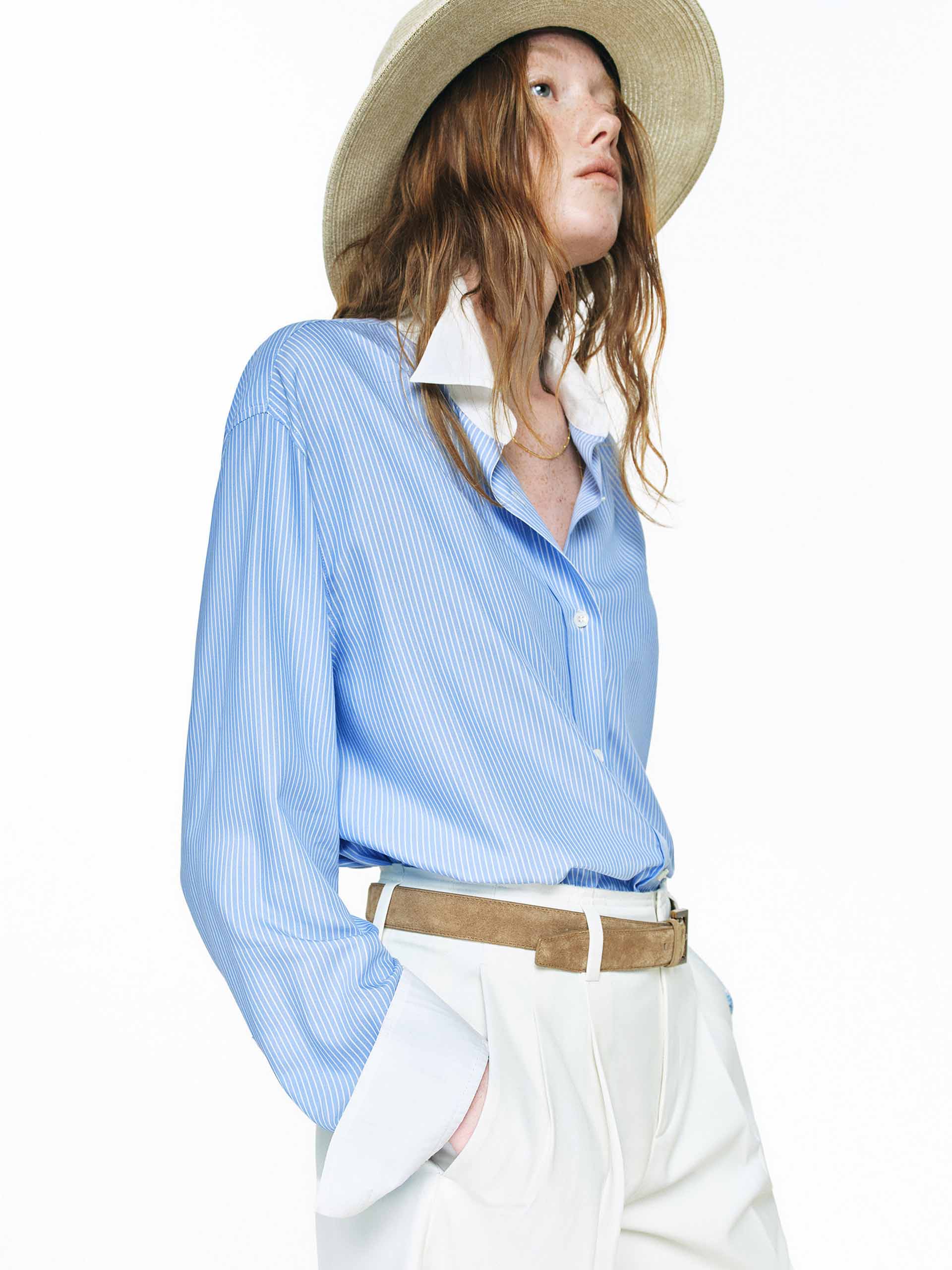 Contrast Detail Relaxed Shirt - Image 3