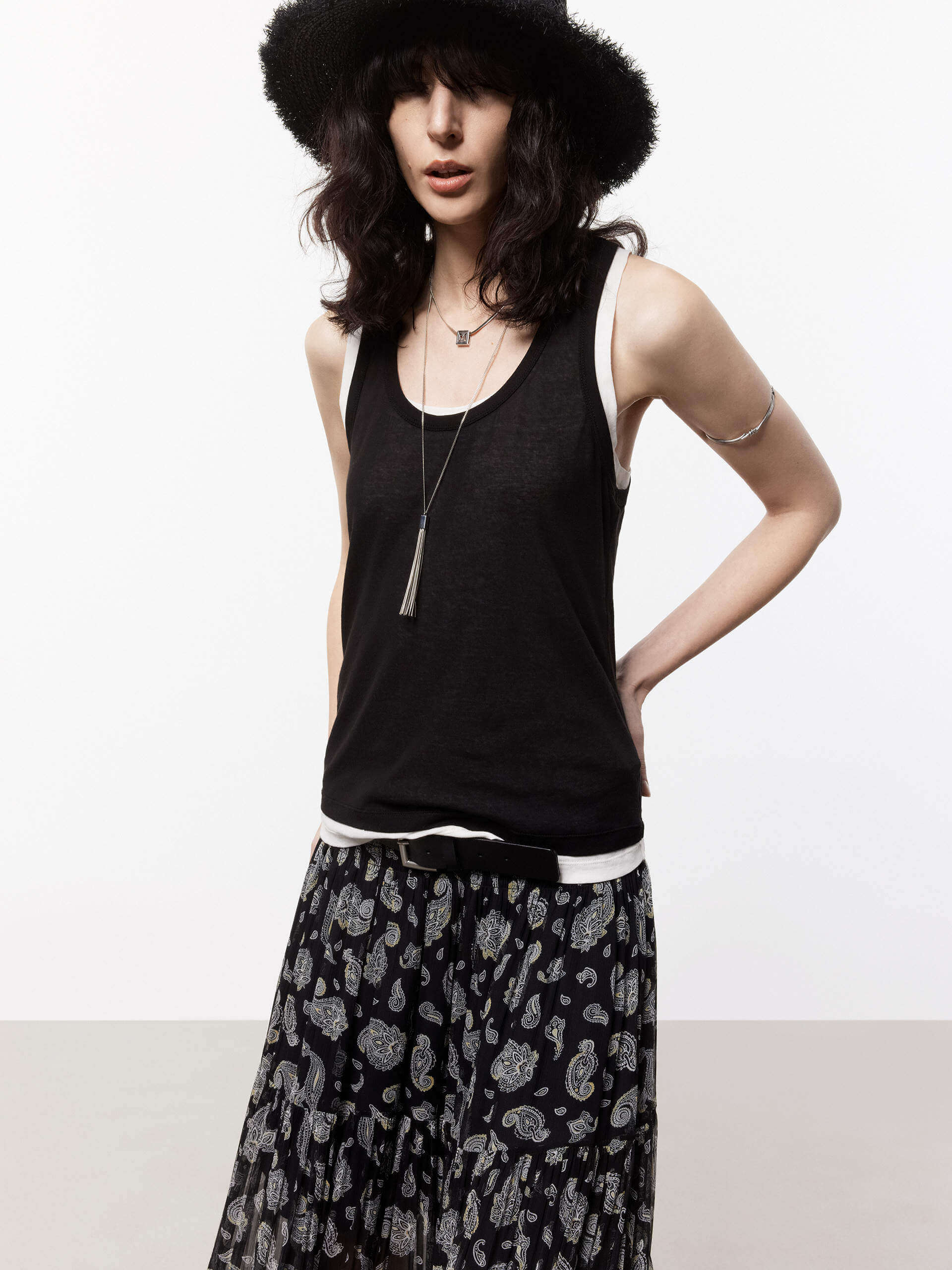 Contrast Detail Tank Top