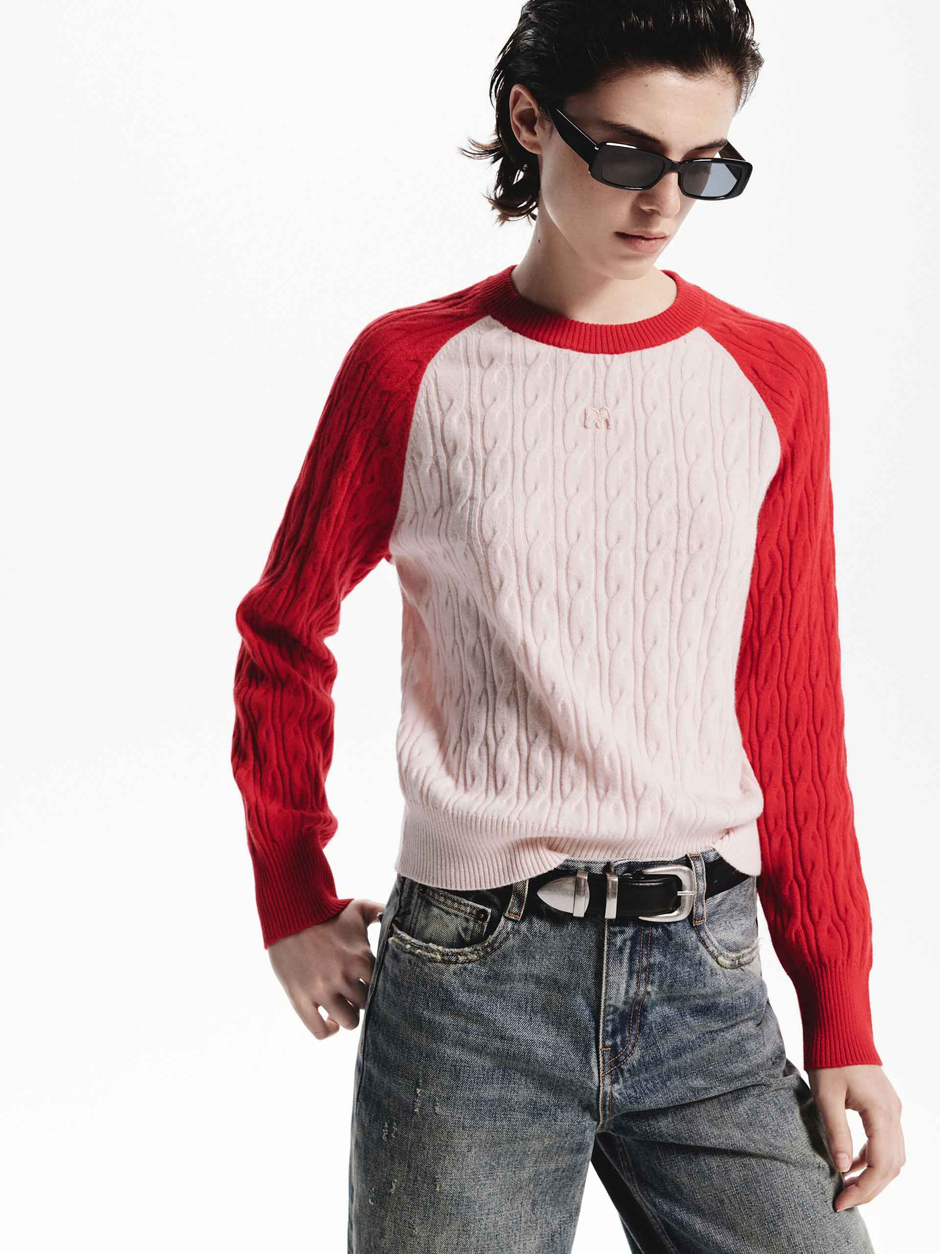 Contrast Detail Wool Sweater - Image 17