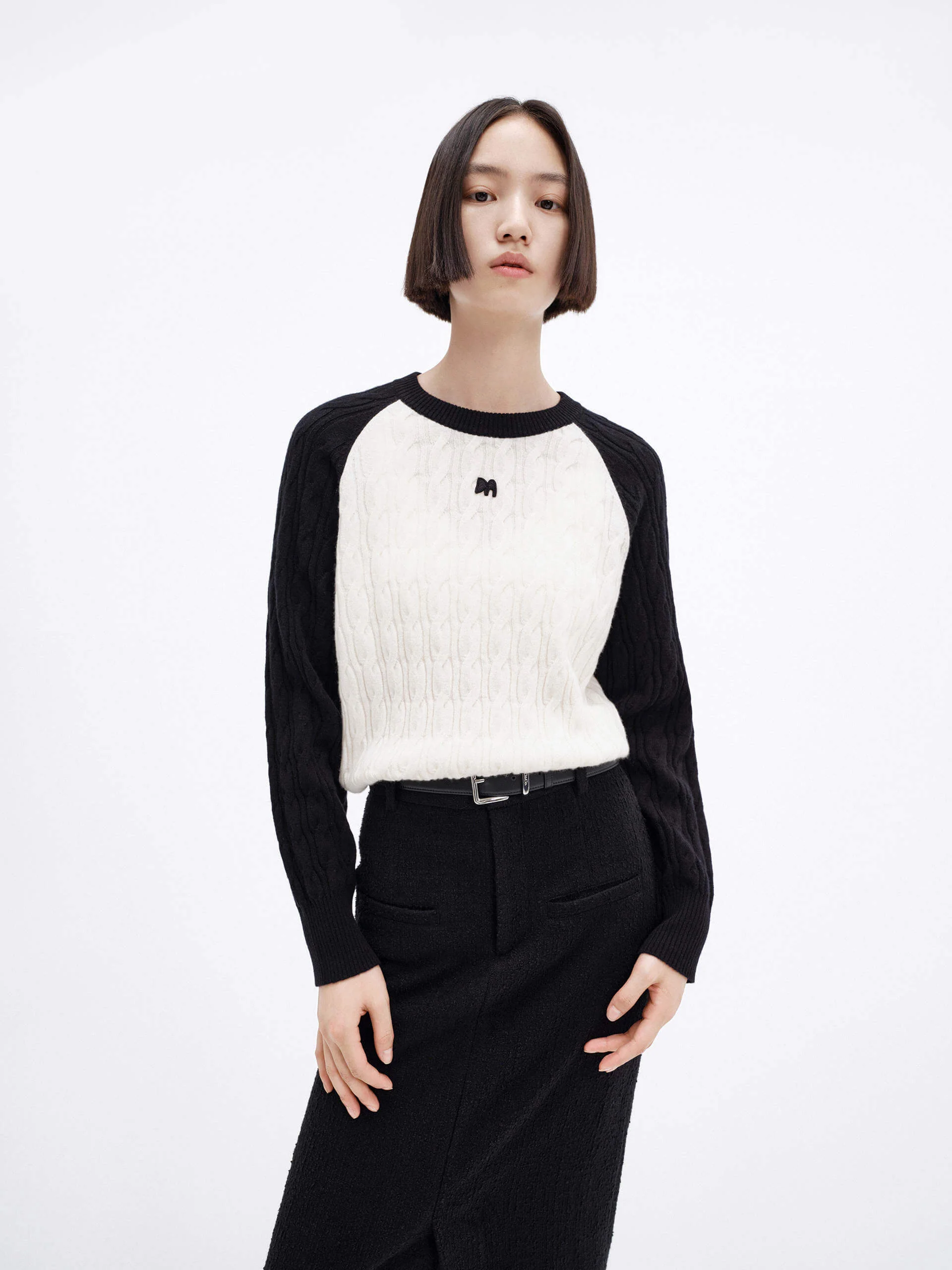 Contrast Detail Wool Sweater - Image 7