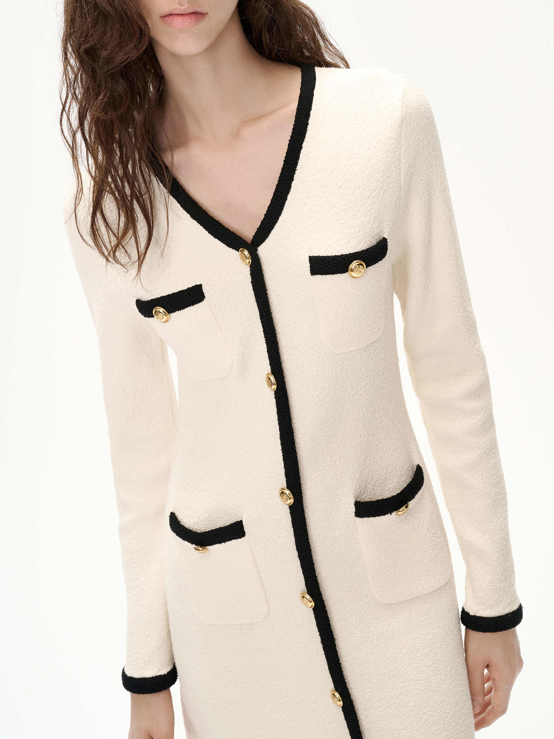 Contrast Details Knit Dress - Image 7