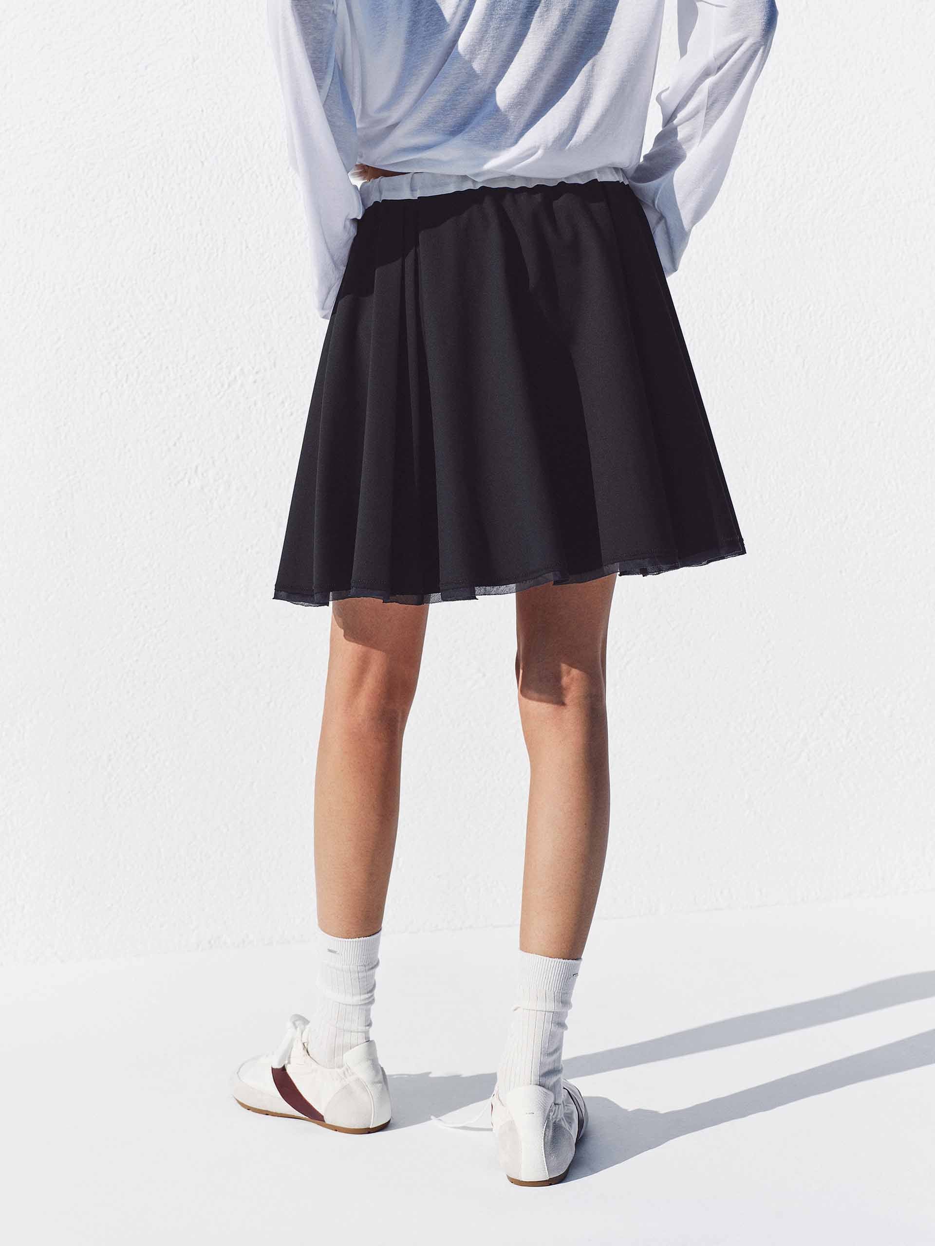 Contrast Drawstring Waist Skirt - Image 3