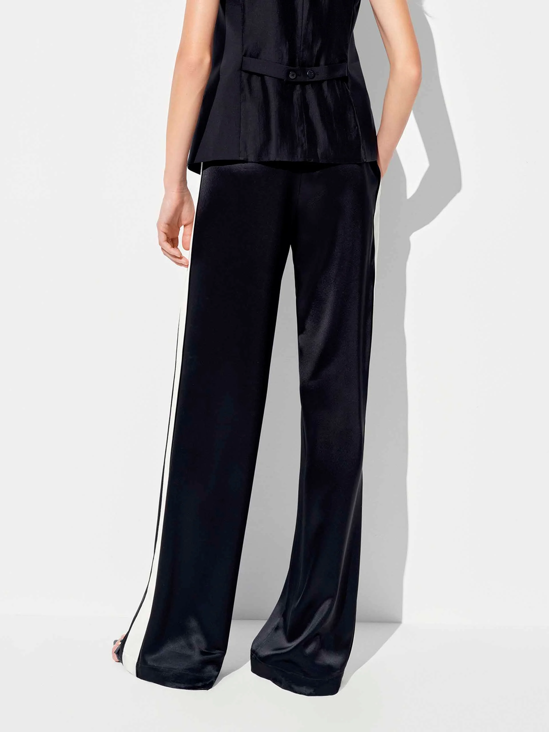 Contrast Drawstring Waist Trousers - Image 3
