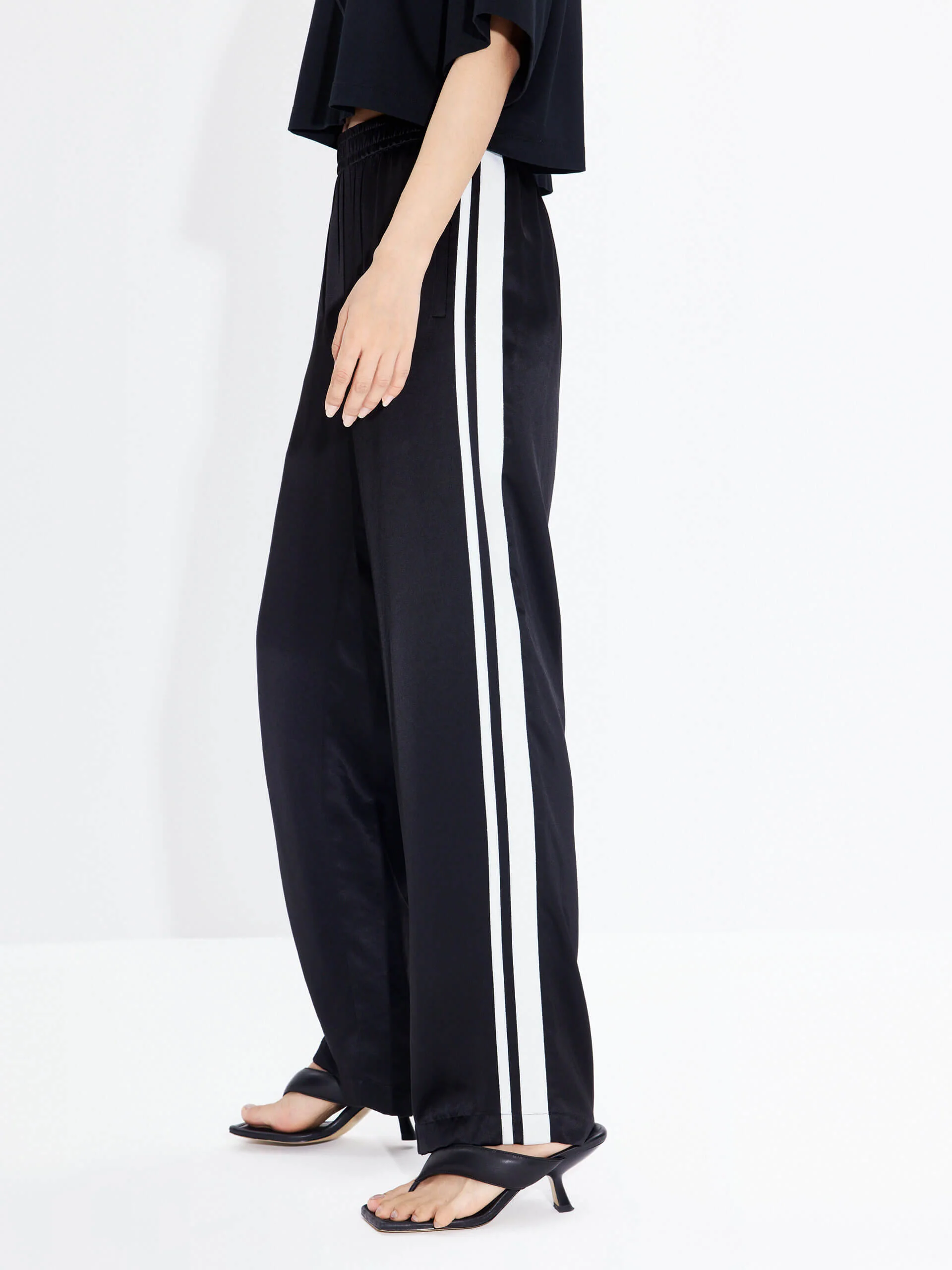 Contrast Elastic Waist Pants - Image 8