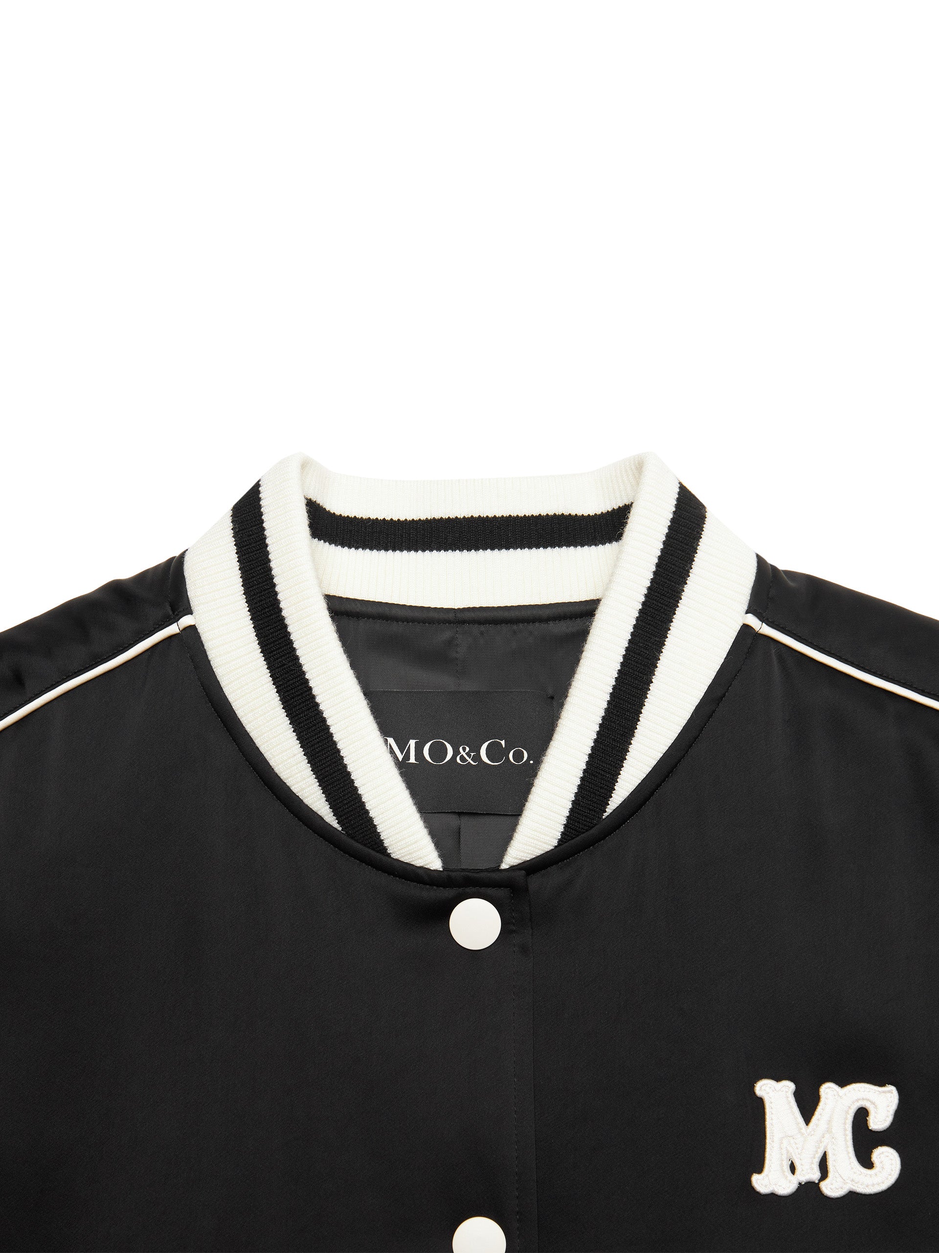 Contrast Logo Baseball Jacket - Image 5