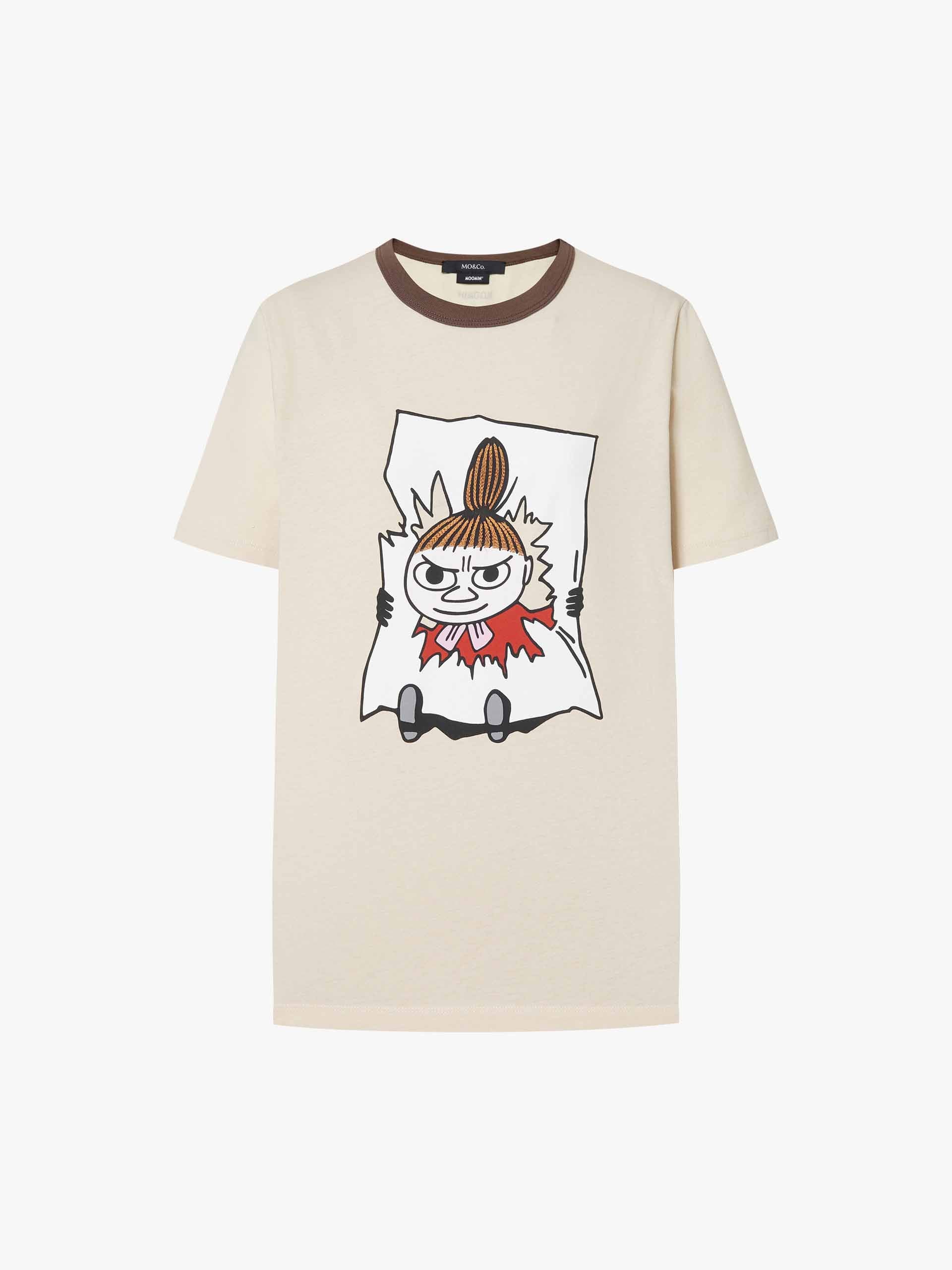 Contrast Neckline Printed T-shirt - Image 5