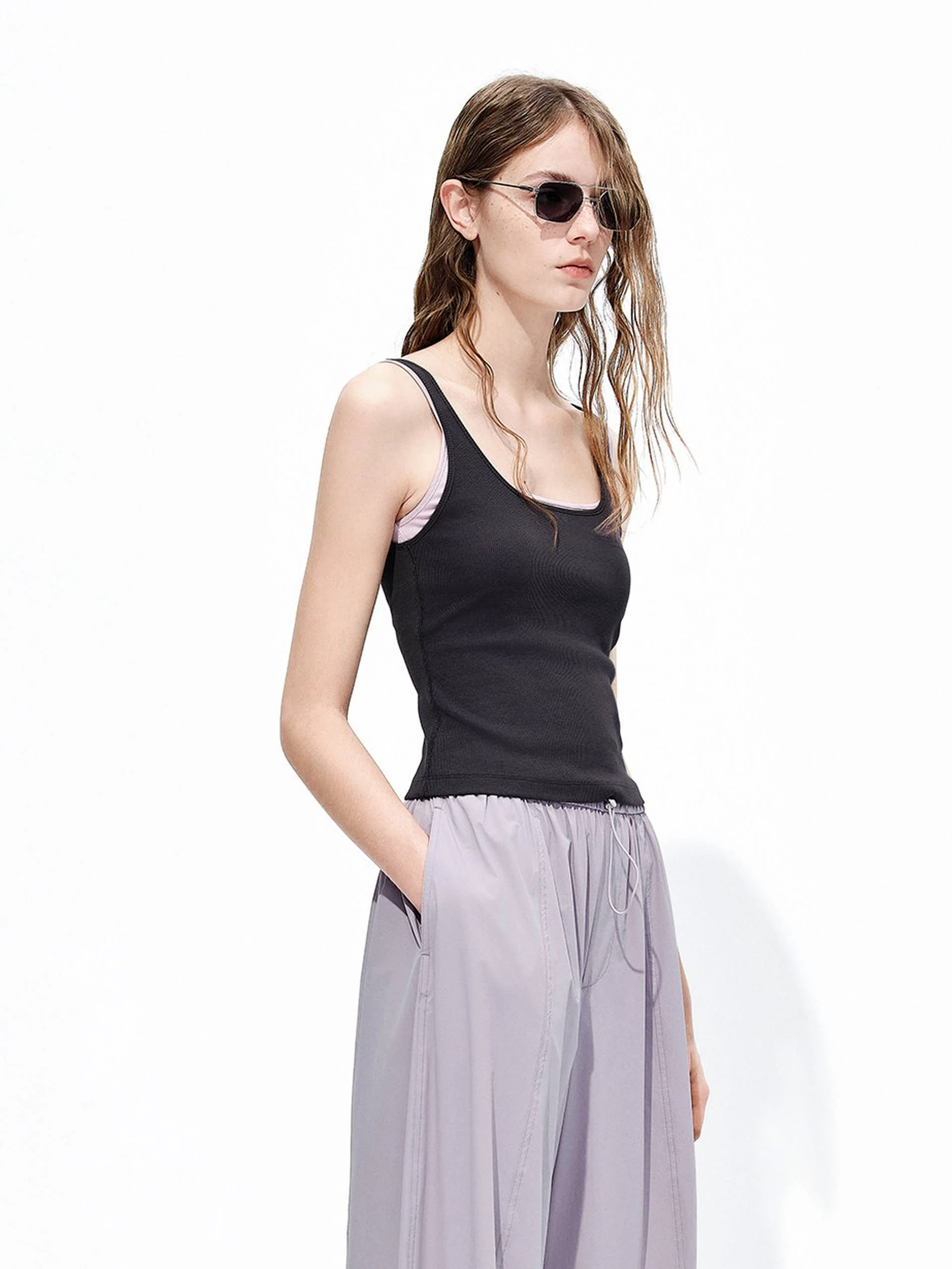 Contrast Paneled Knit Tank - Image 16