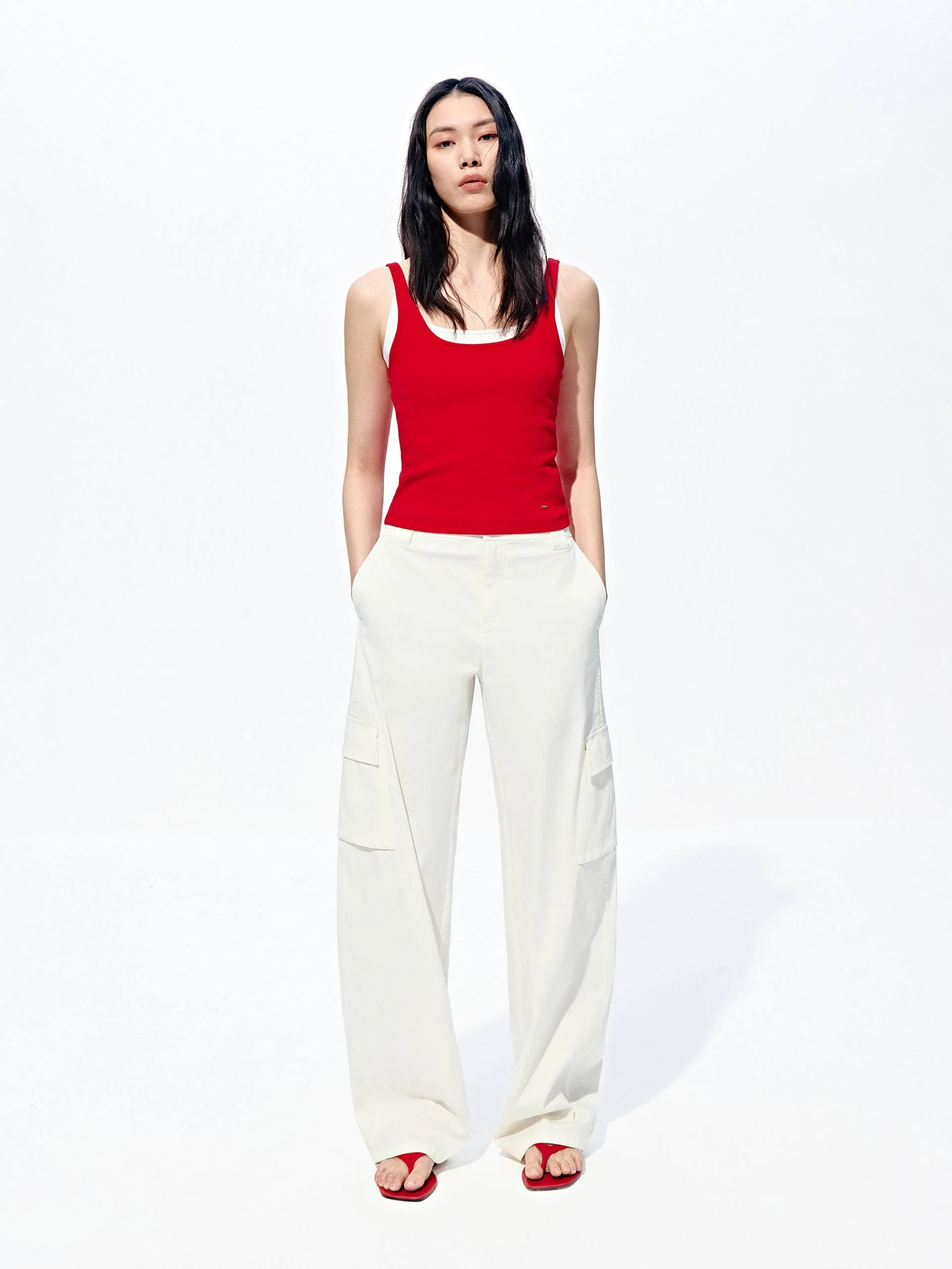 Contrast Paneled Knit Tank - Image 2