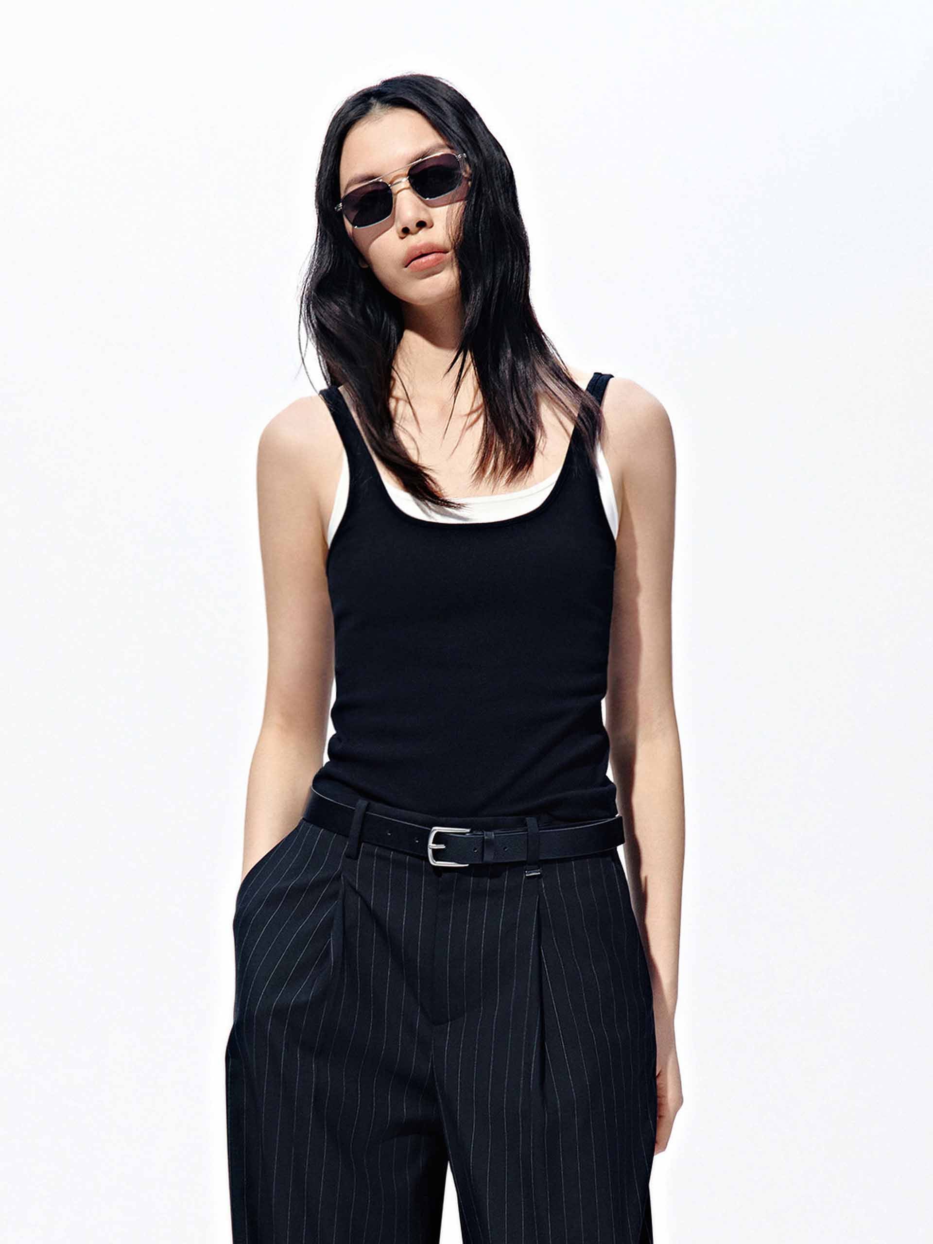 Contrast Paneled Knit Tank - Image 24