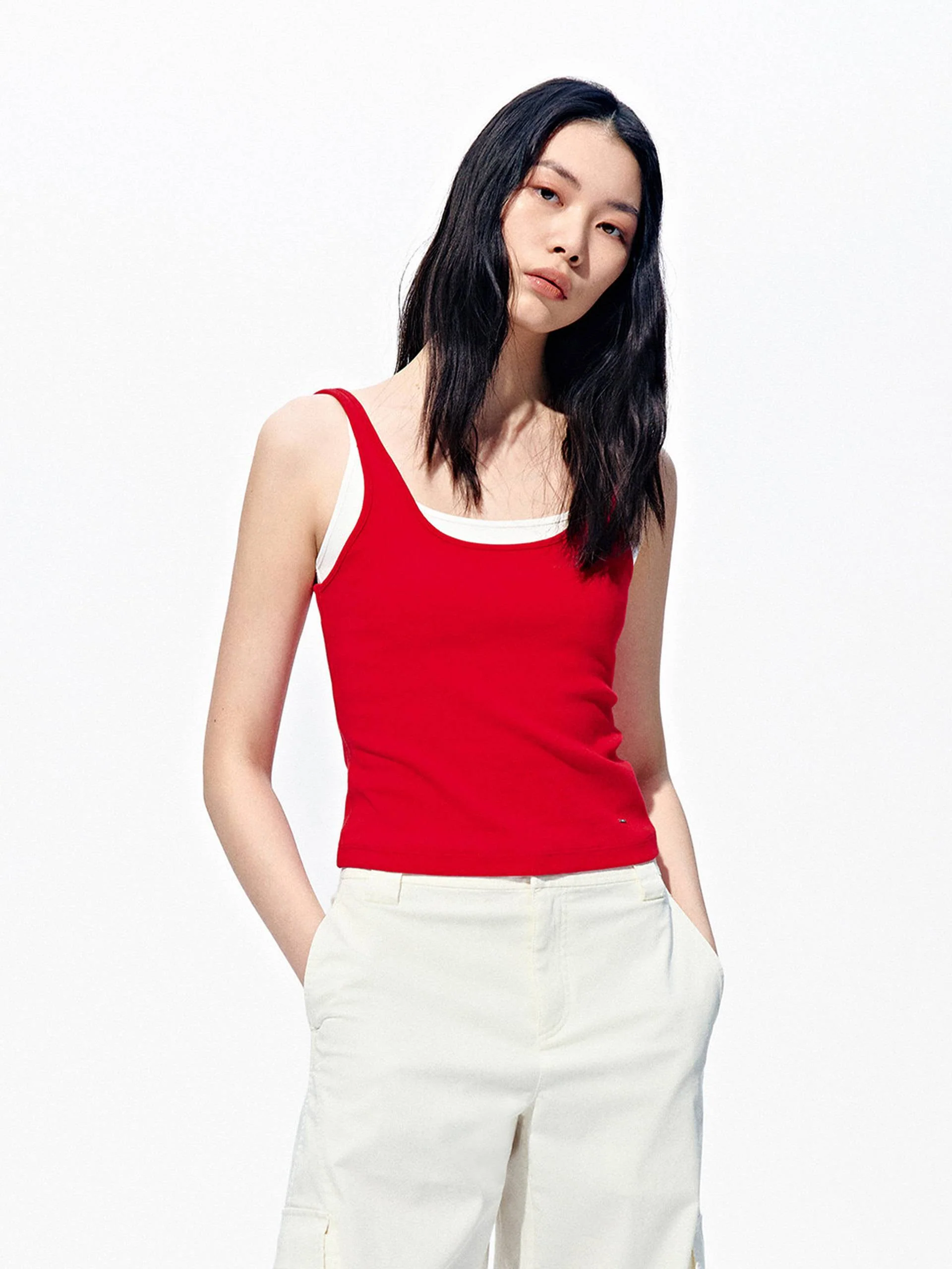 Contrast Paneled Knit Tank - Image 3