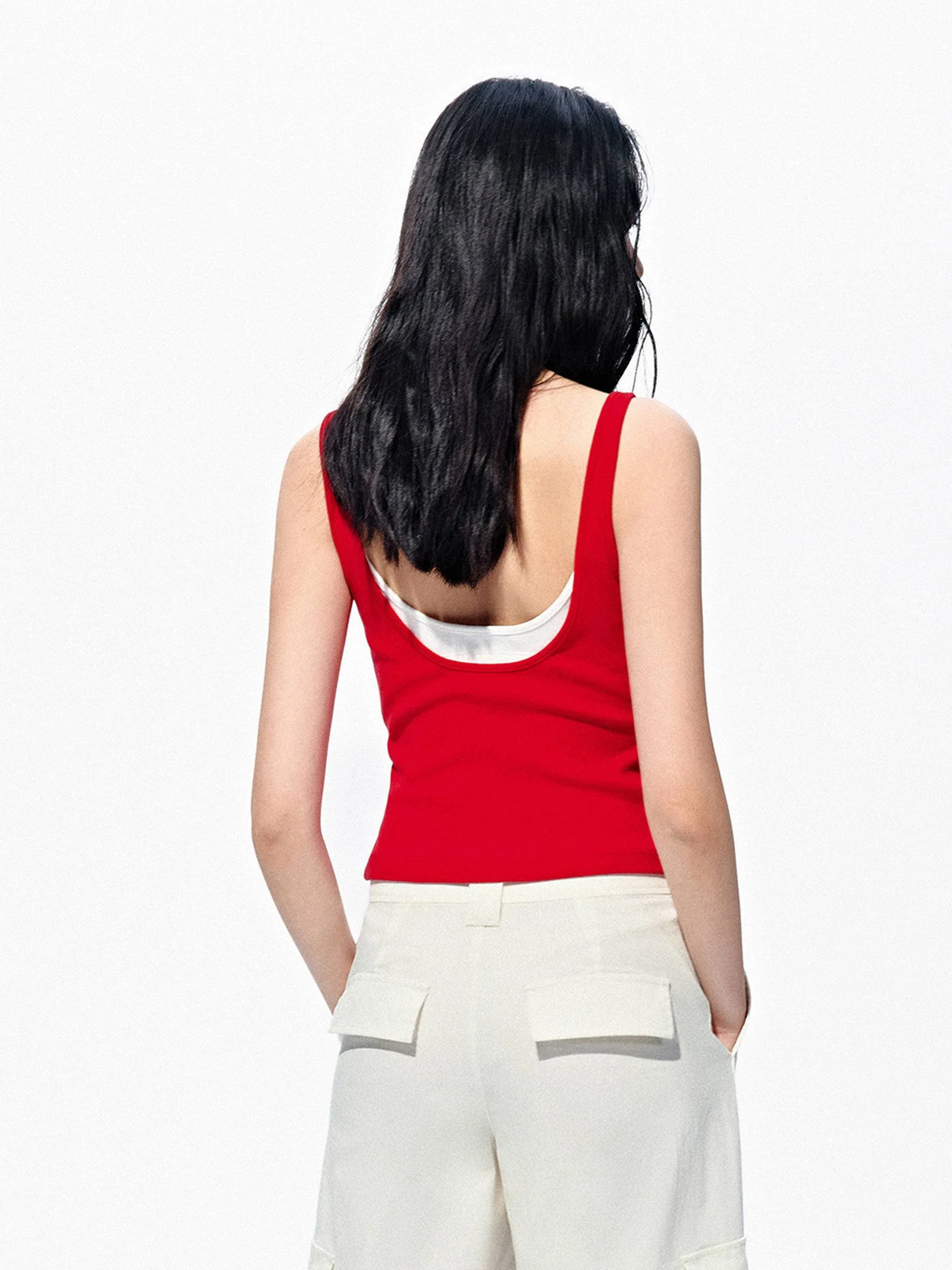 Contrast Paneled Knit Tank - Image 6