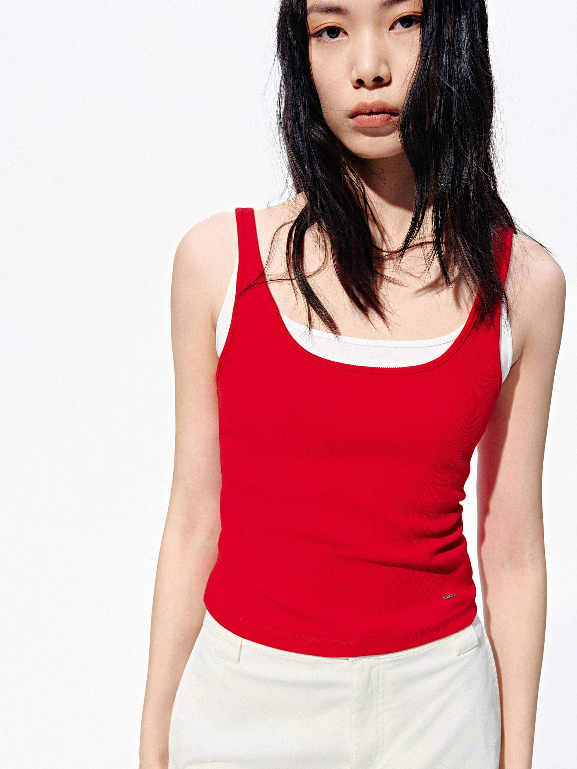 Contrast Paneled Knit Tank - Image 8