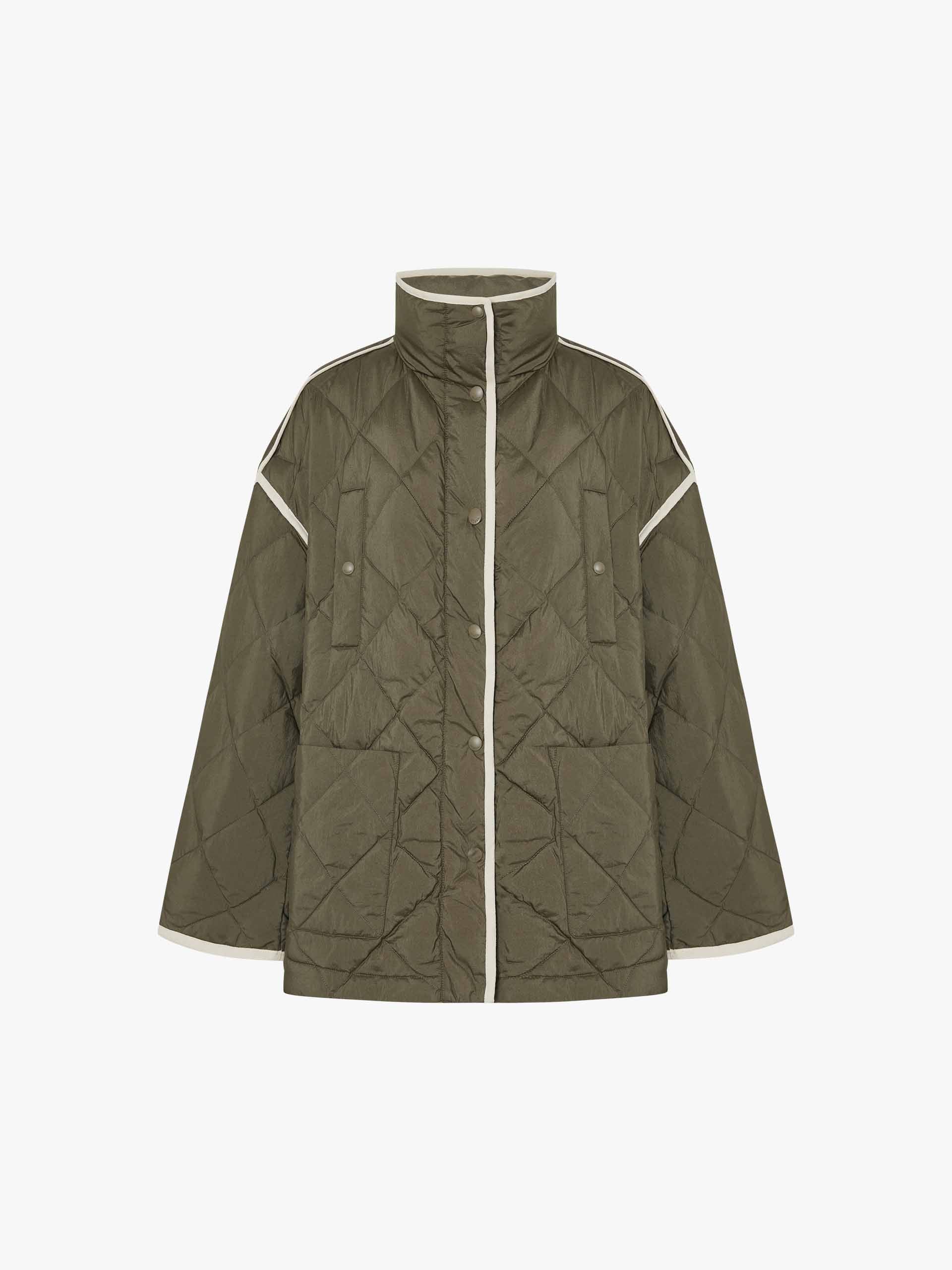 Contrast Quilted Down Jacket - Image 13