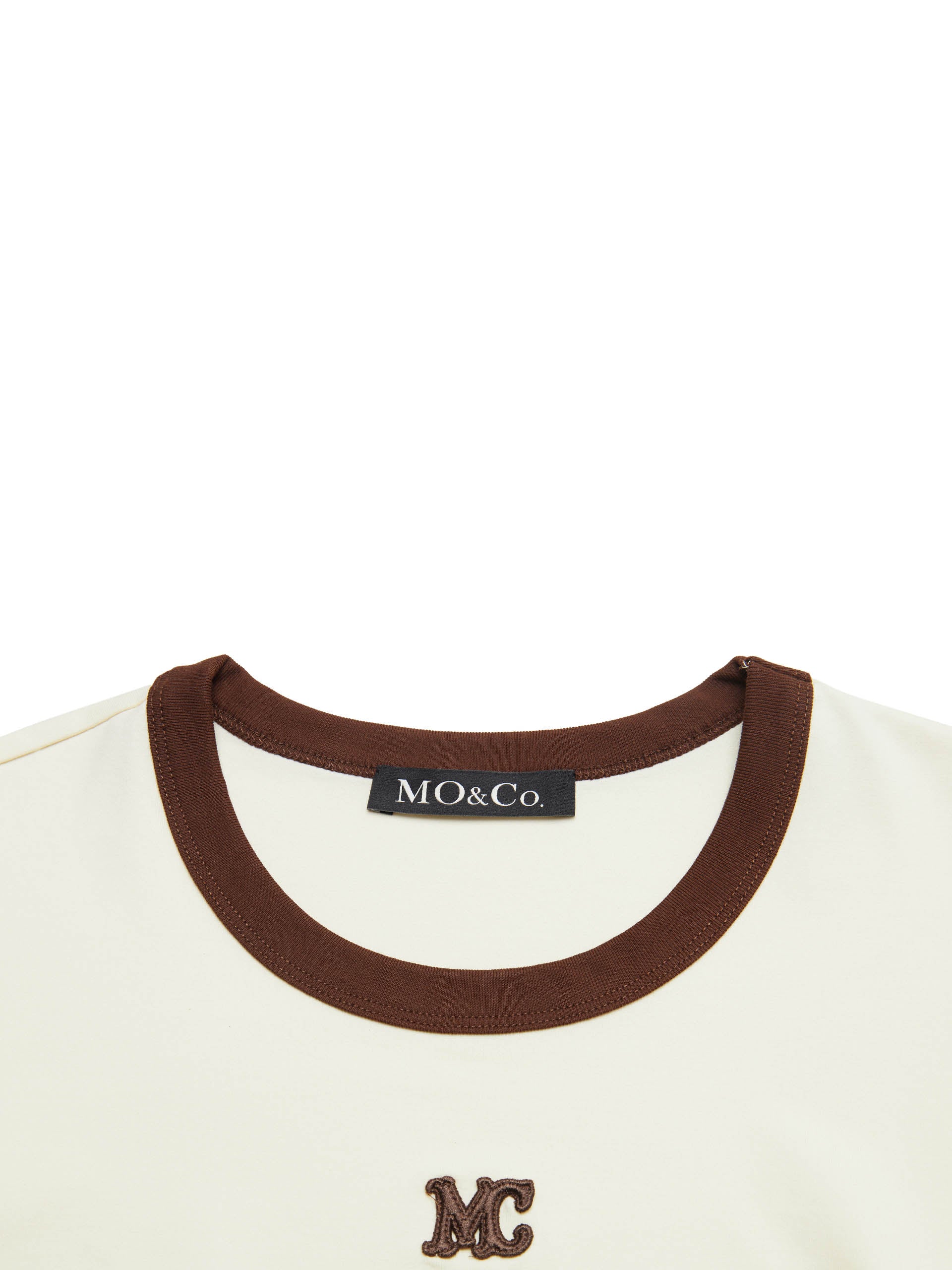 Contrast Round Neck T-shirt - Image 8