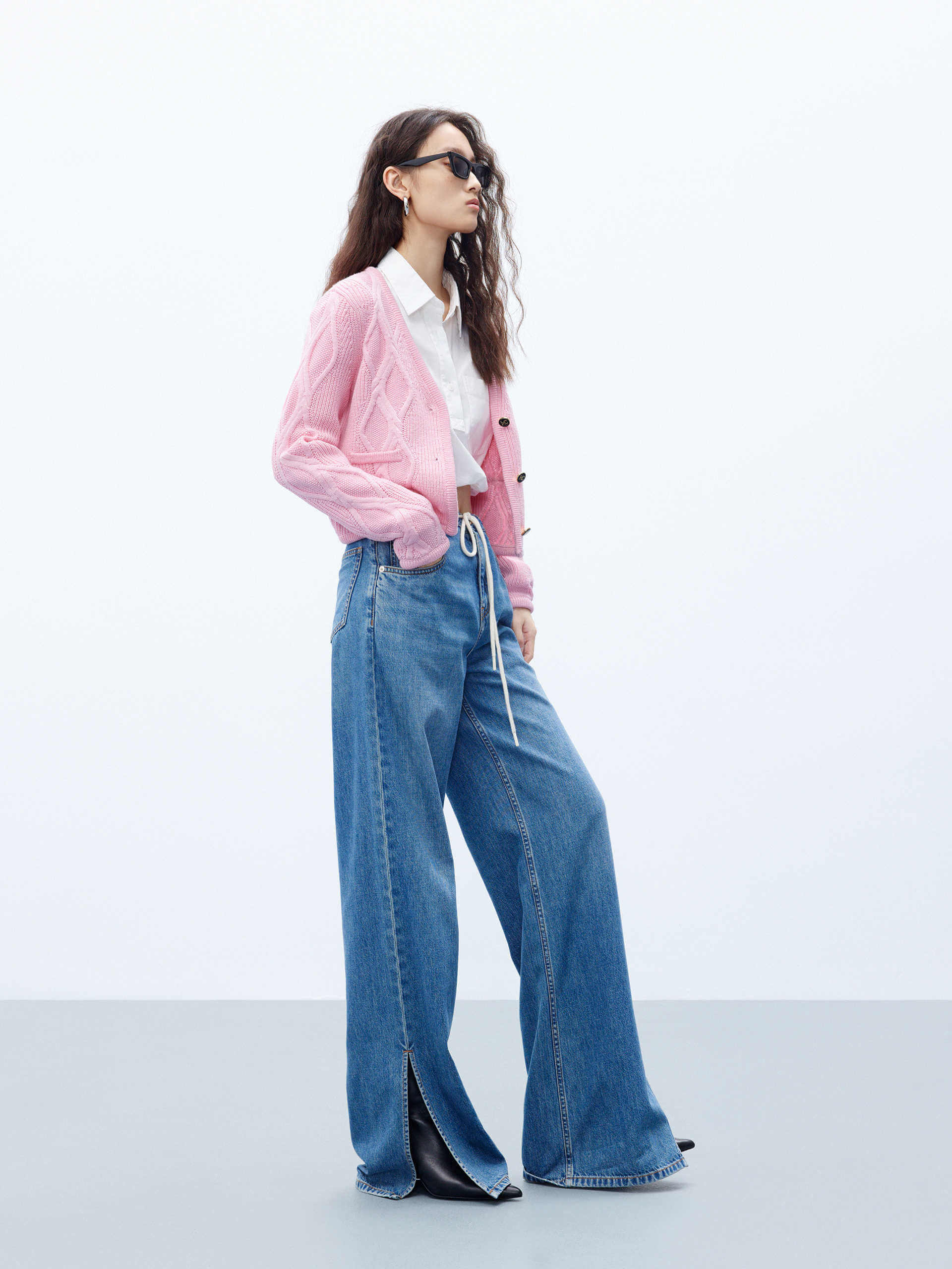 Contrast Trim Cropped Cardigan - Image 14