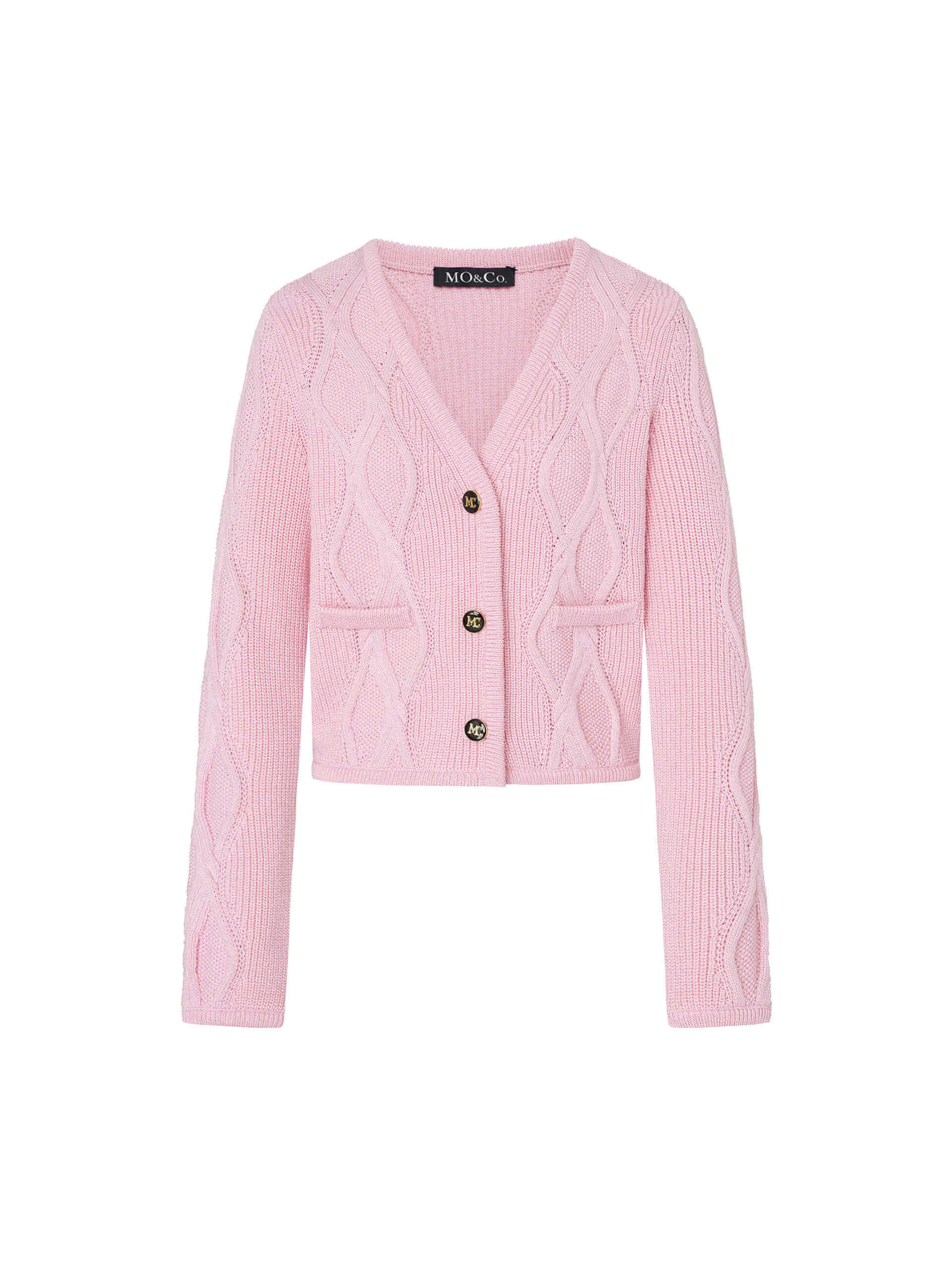 Contrast Trim Cropped Cardigan - Image 15